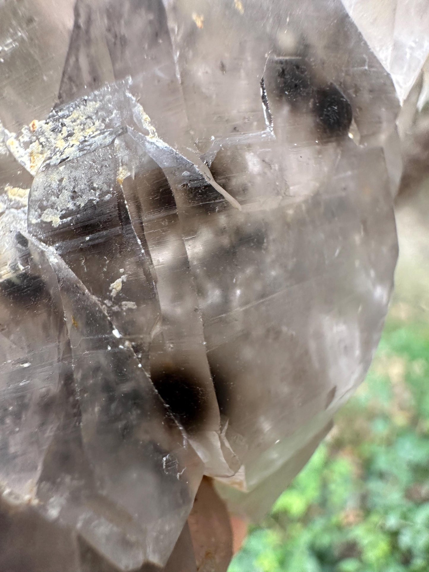 Natural Elestial DT Quartz Crystal Cluster-Golden Mica+Spherical Graphite Included/Energy Crystal/Healing Crystal/Meditation Crystal- 291 g