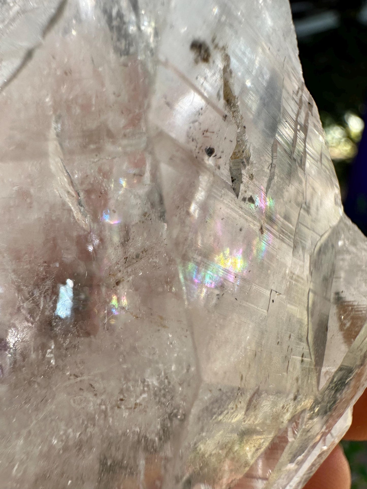 Himalayan Double Terminated Clear Rainbow Mosaic Laser Crystal/Castle Quartz Crystal/Energy/Reiki/Healing/Meditation/Crystal Collection-168g