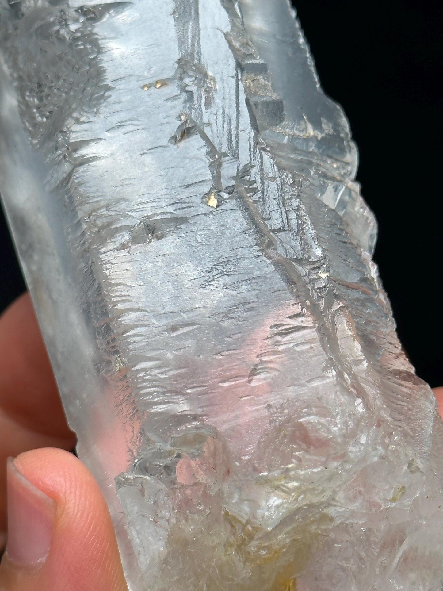 Clear Nirvana Quartz Crystal Self-healed Crystal/Erosioned Energy Crystal/Etched Healing Crystal/Meditation-214 g