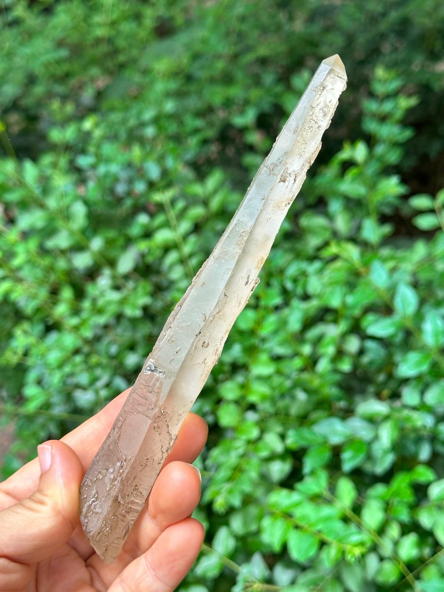 Double Terminated Himalayan Laser Quartz Crystal Wand/Pakistan Energy Crystal Reiki/Healing/Meditation/Collection/Generator Crystal -107 g