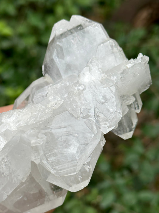 Large Clear Faden Quartz Tabular Crystal Cluster Stone/Himalayan Quartz Specimen/Metaphysical Crystal/Gemstone Collections-117*82*50 mm351 g