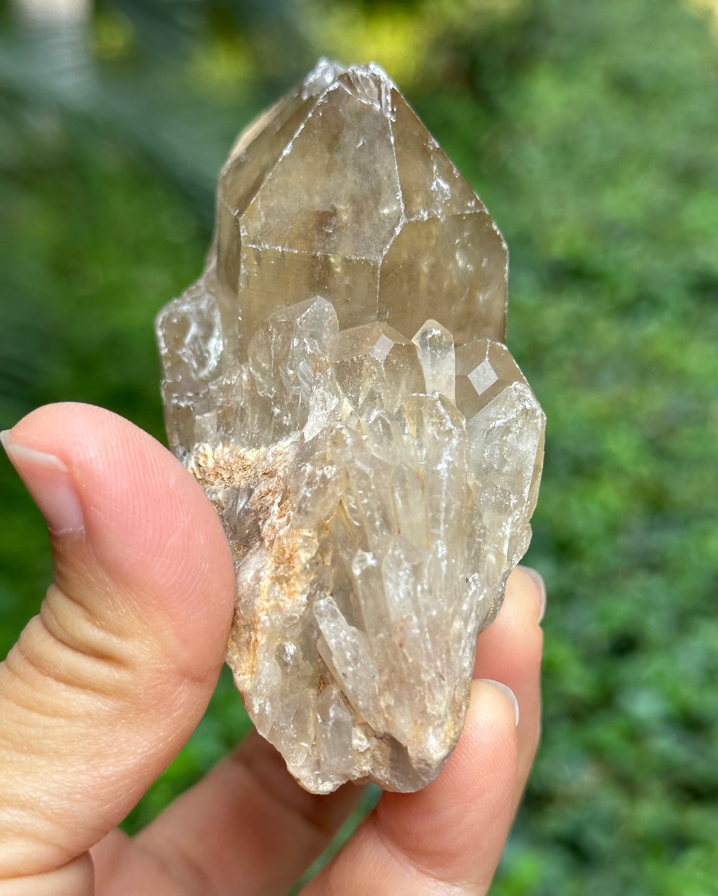 Tantric Twin Castle Citrine  Quartz Crystal Point/Citrine Abundance Crystal Tower/Soulmate Twin Quartz Crystal-84*80*40 mm 264 g