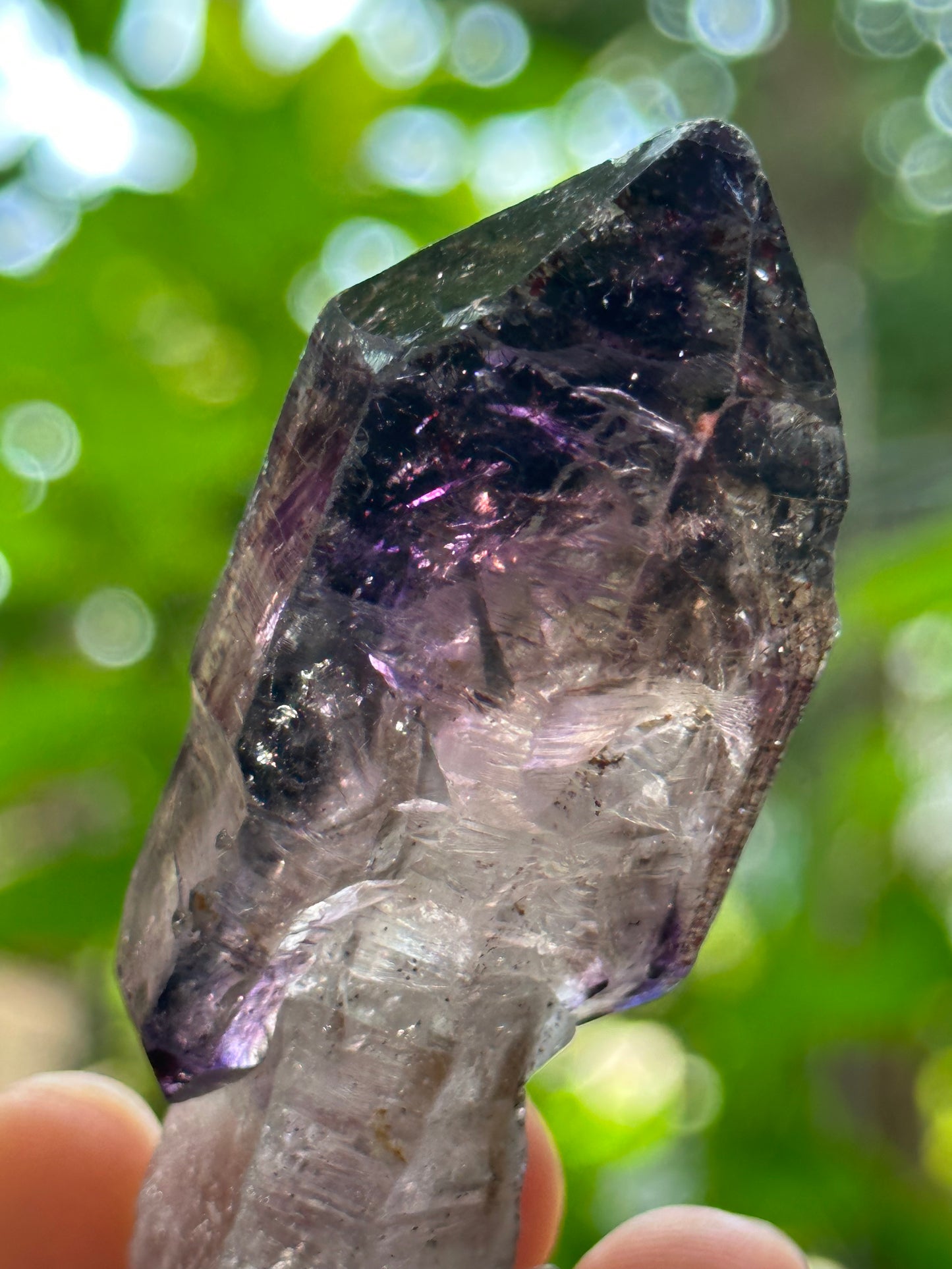 Rare Clear Super 7 Amethyst Quartz Scepter Crystal Point/Specimen/Super energy Healing Crystals/Reiki-92*22*27 mm 65 g