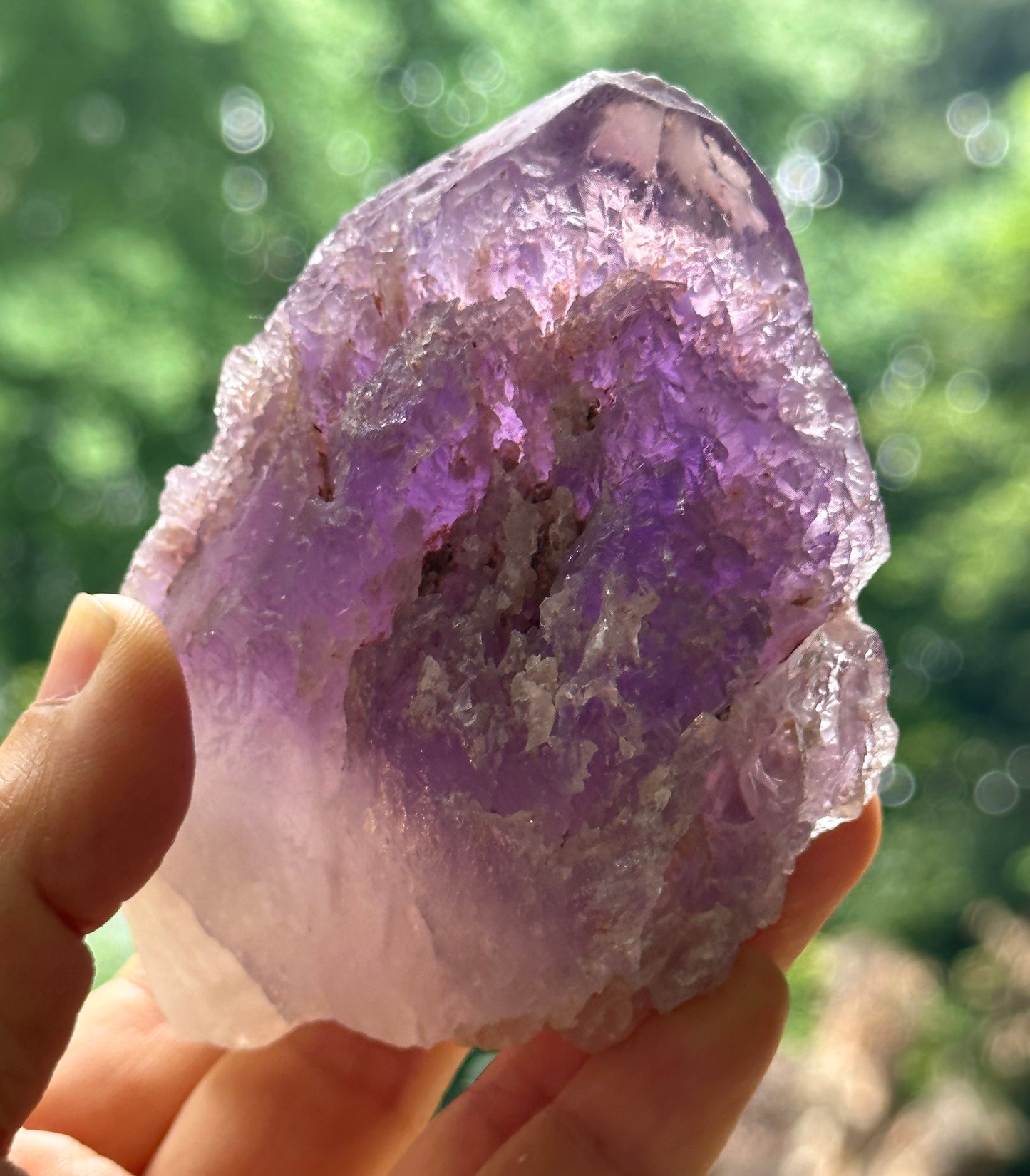 Natural Violet Nirvana Amethyst Quartz Crystal Point/Dissolution Quartz/Meditation Stone/Energy Crystal-320 g