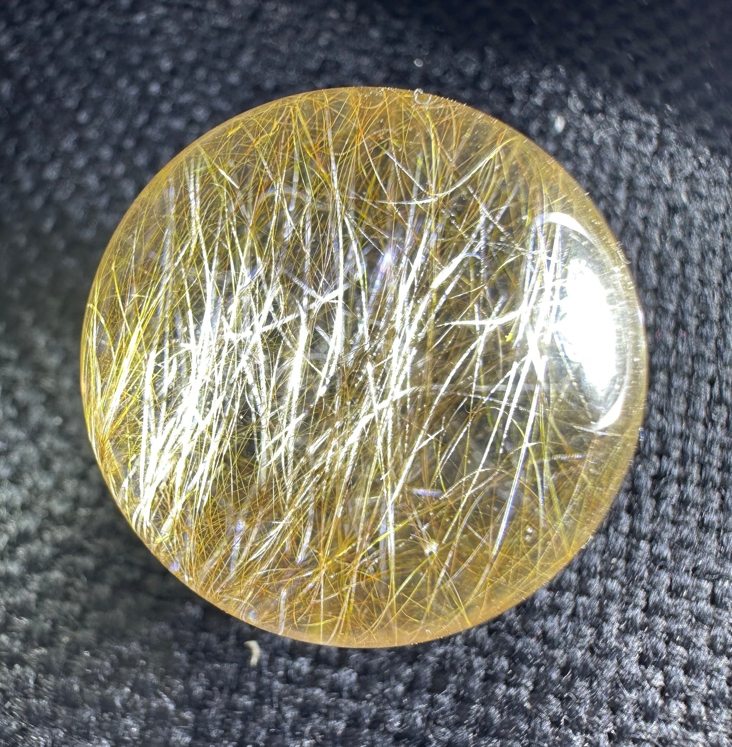 1.1” Natural 100%  Clear Shining Golden Rutile Crystal Sphere/Rutilated Healing and Meditation quartz ball/Special gift/love 28 mm 33 g