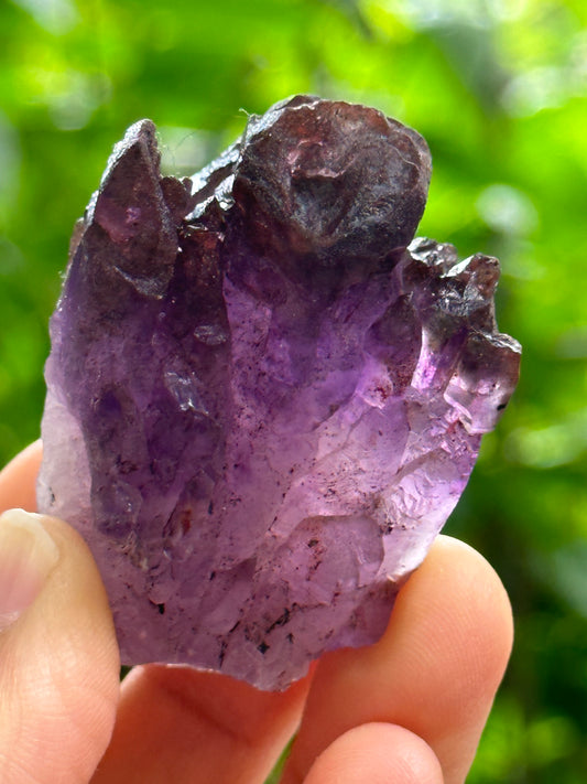 Rare Castle Super 7 Amethyst Quartz Scepter Crystal Cluster Point/Red Lepidocrocite Inclusion Mica Harlequin-crystal healing-54*38*29 mm 63g