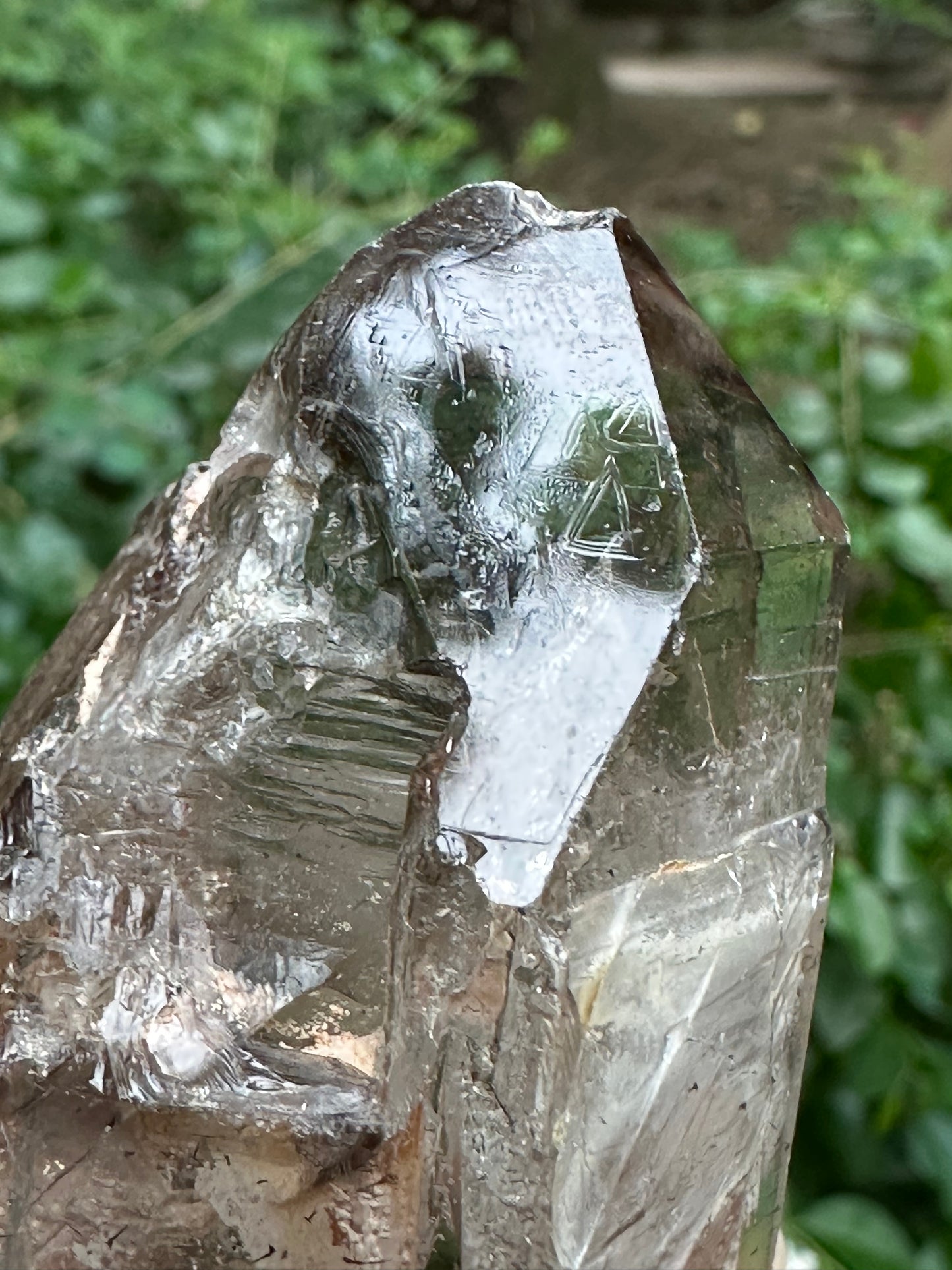 157g Super 7 Skeleton Amethyst Quartz Crystal Points from Madagascar Super Glass Surface