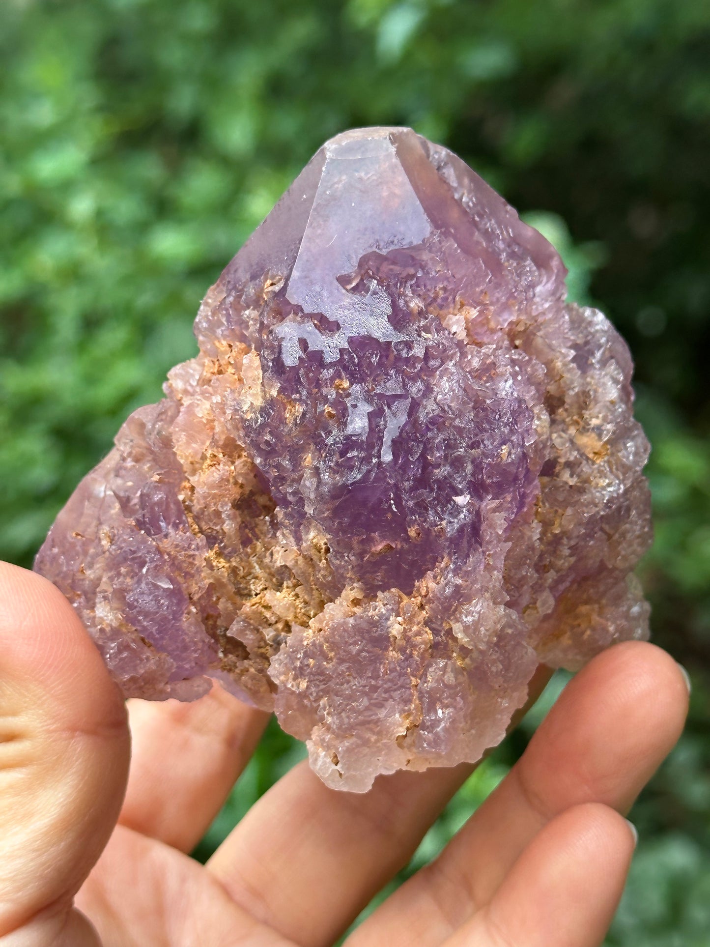 Rare Nirvana Amethyst Quartz Crystal Point/Dissolution Quartz Amethyst/Violet Clear Amethyst/Specimen/Special Gift-294 g