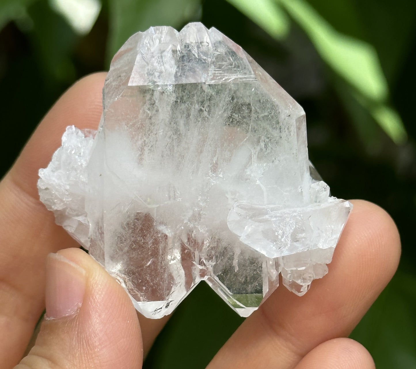 Clear Faden Quartz Tabular Crystal Cluster