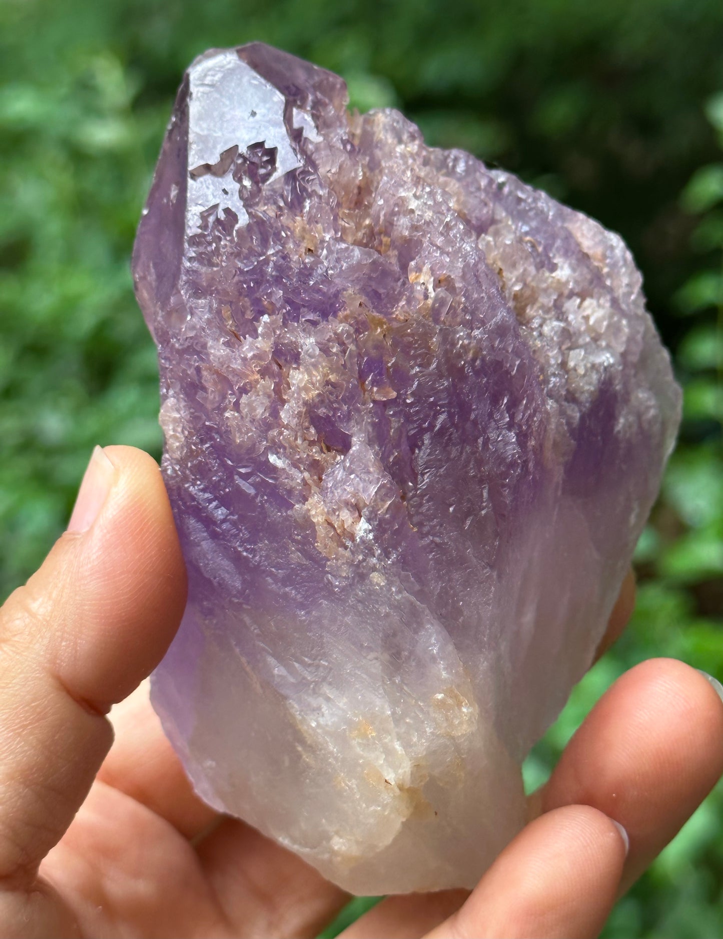 Natural Violet Nirvana Amethyst Quartz Crystal Point/Dissolution Quartz/Meditation Stone/Energy Crystal-320 g