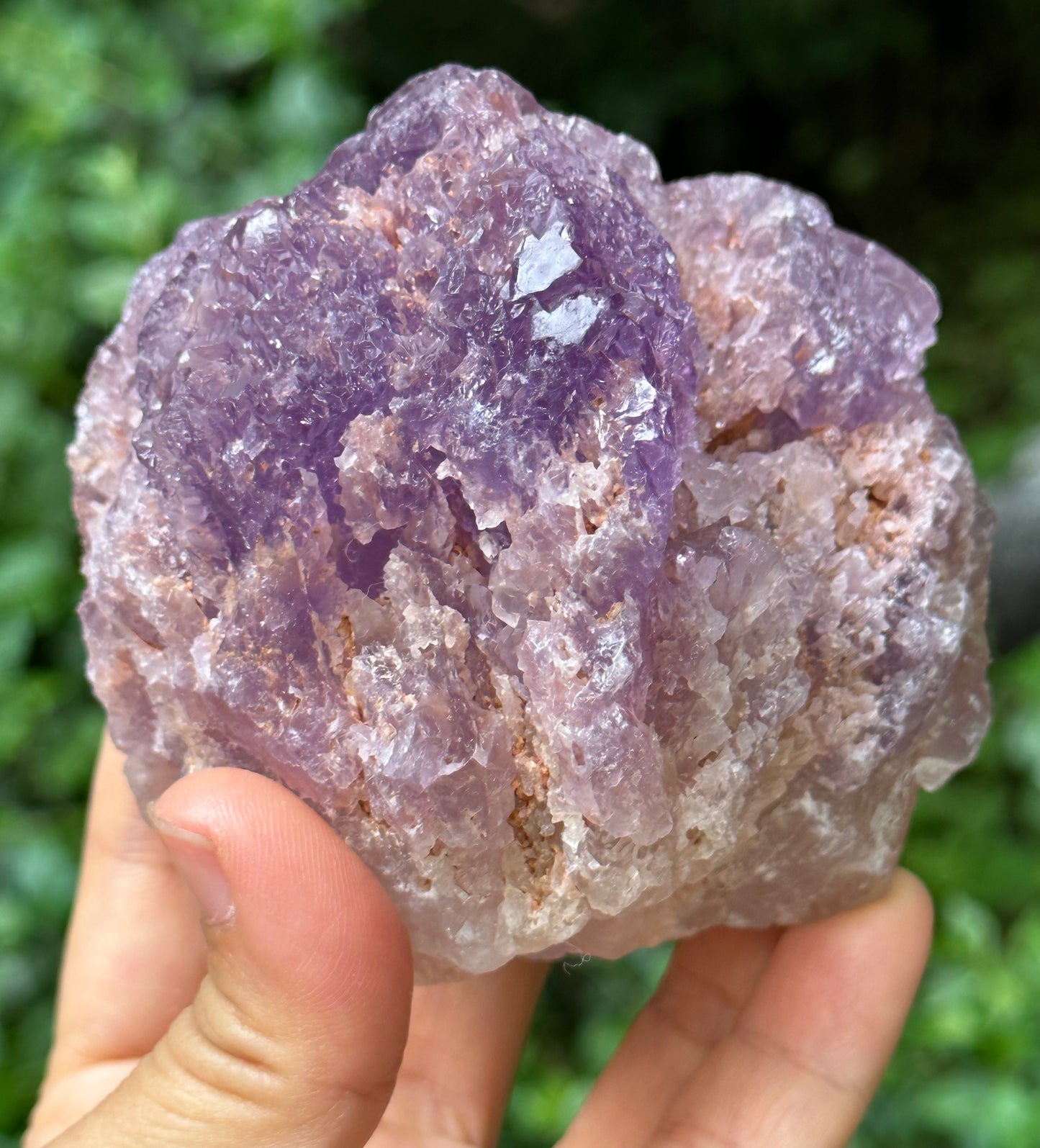 Rare Nirvana Amethyst Quartz Crystal Point/Dissolution Quartz Amethyst/Violet Clear Amethyst/Specimen/Special Gift-468 g