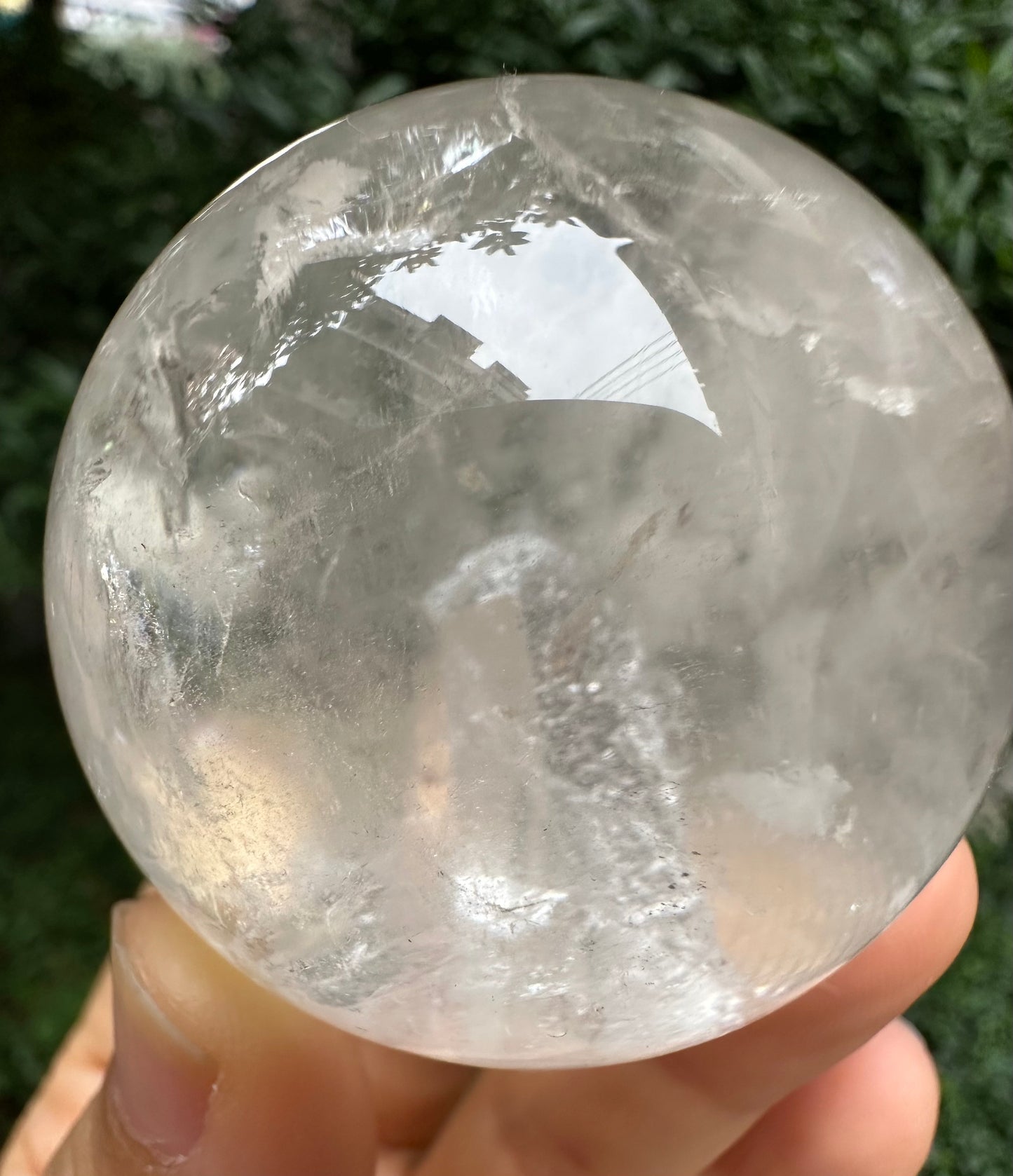 2" Rare Large Clear Inner Child Crystal Grow Inside Quartz Crystal Sphere/Inner Crystals Included in Clear Quartz Ball/Energy Quartz-50 mm