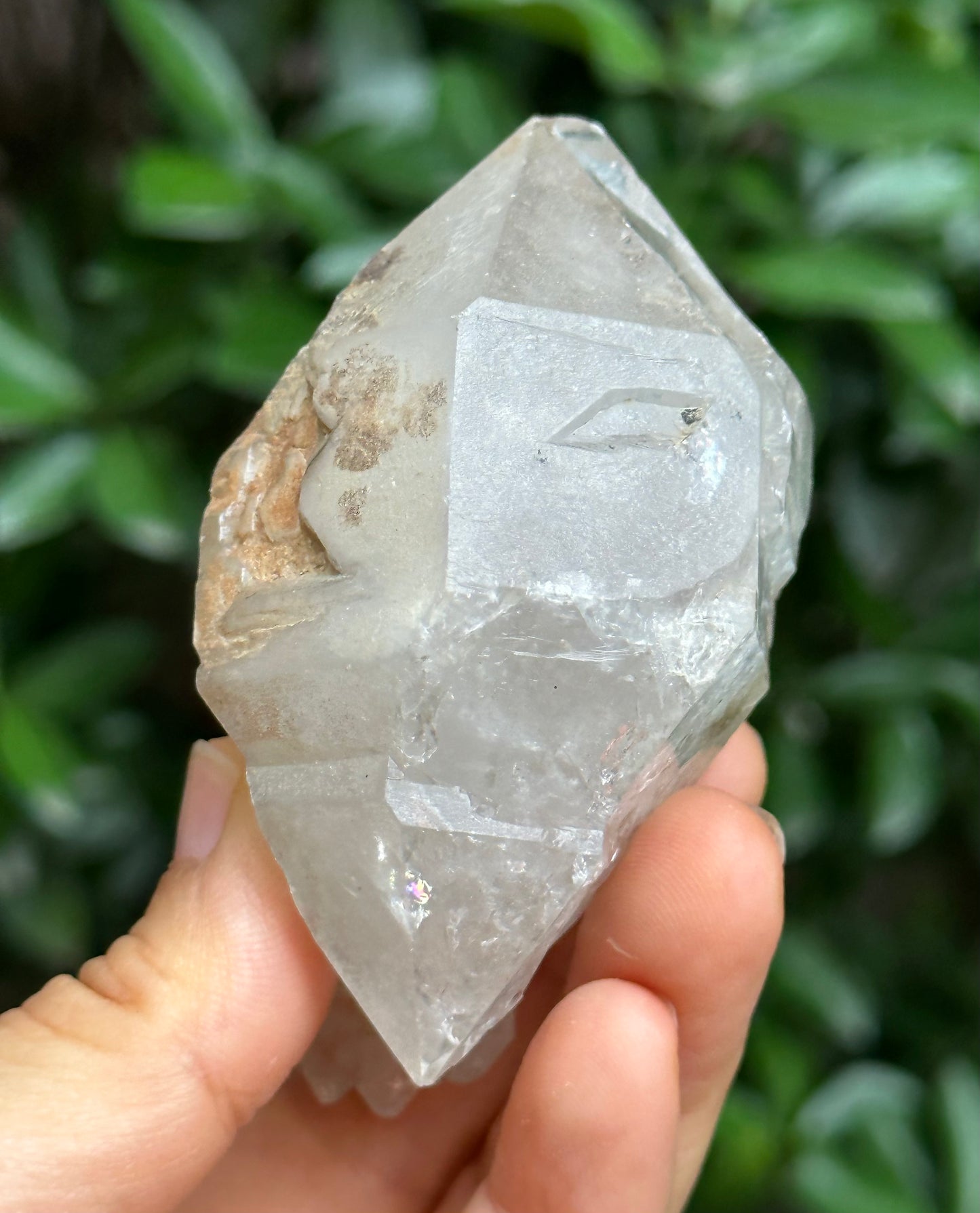 Natural Elestial Double Termintaed Tantric Twins Quartz Crystal Point/Yungui Quartz Crystal/Special gift/Soulmate Meditation Stone-176 g