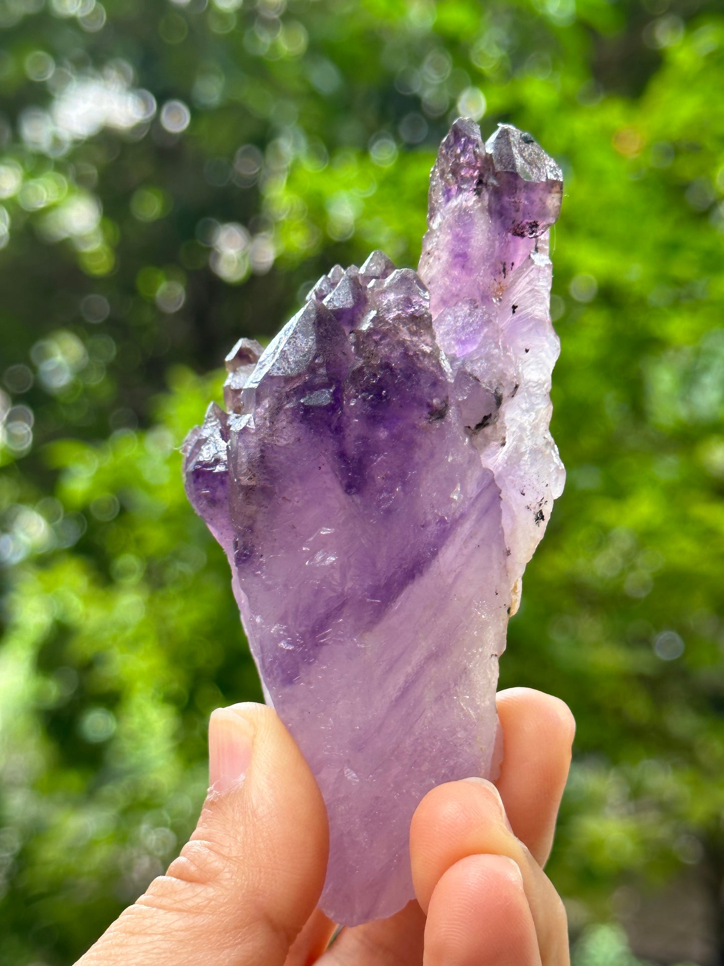 Rare Castle Super 7 Amethyst Quartz Scepter Crystal Cluster Point/Red Lepidocrocite Inclusion Mica Harlequin-crystal healing-97*45*31mm 124g