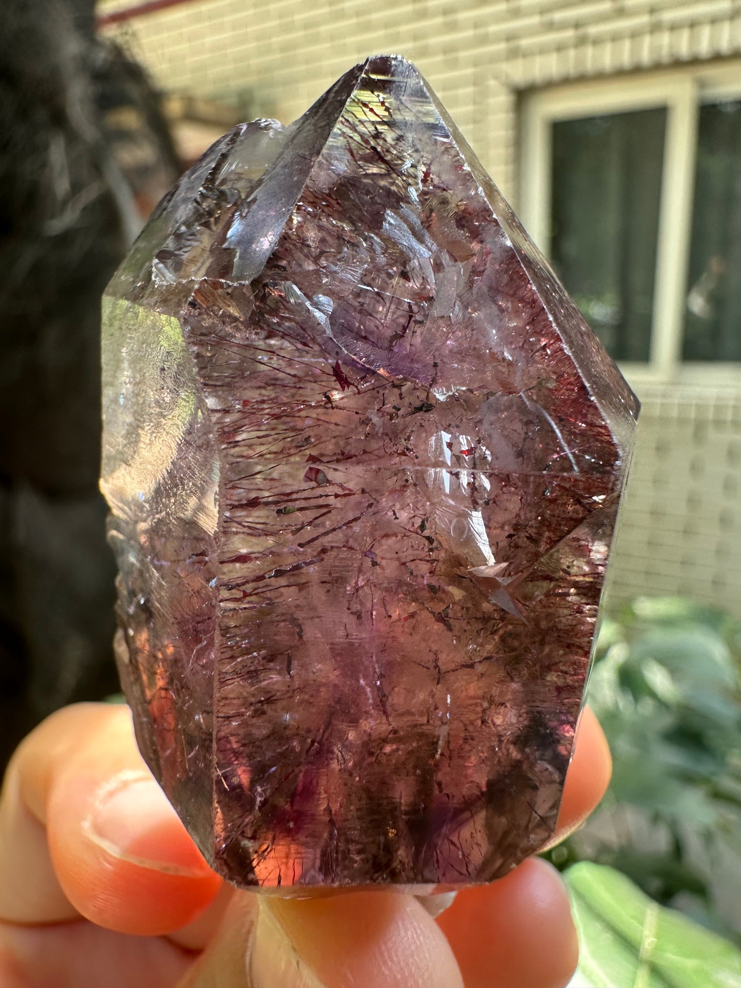 AAAAA Rare Clear Super 7 Amethyst Quartz Scepter Crystal Point/Specimen/Super energy Healing Crystals/Reiki-60*36*31 mm 65 g