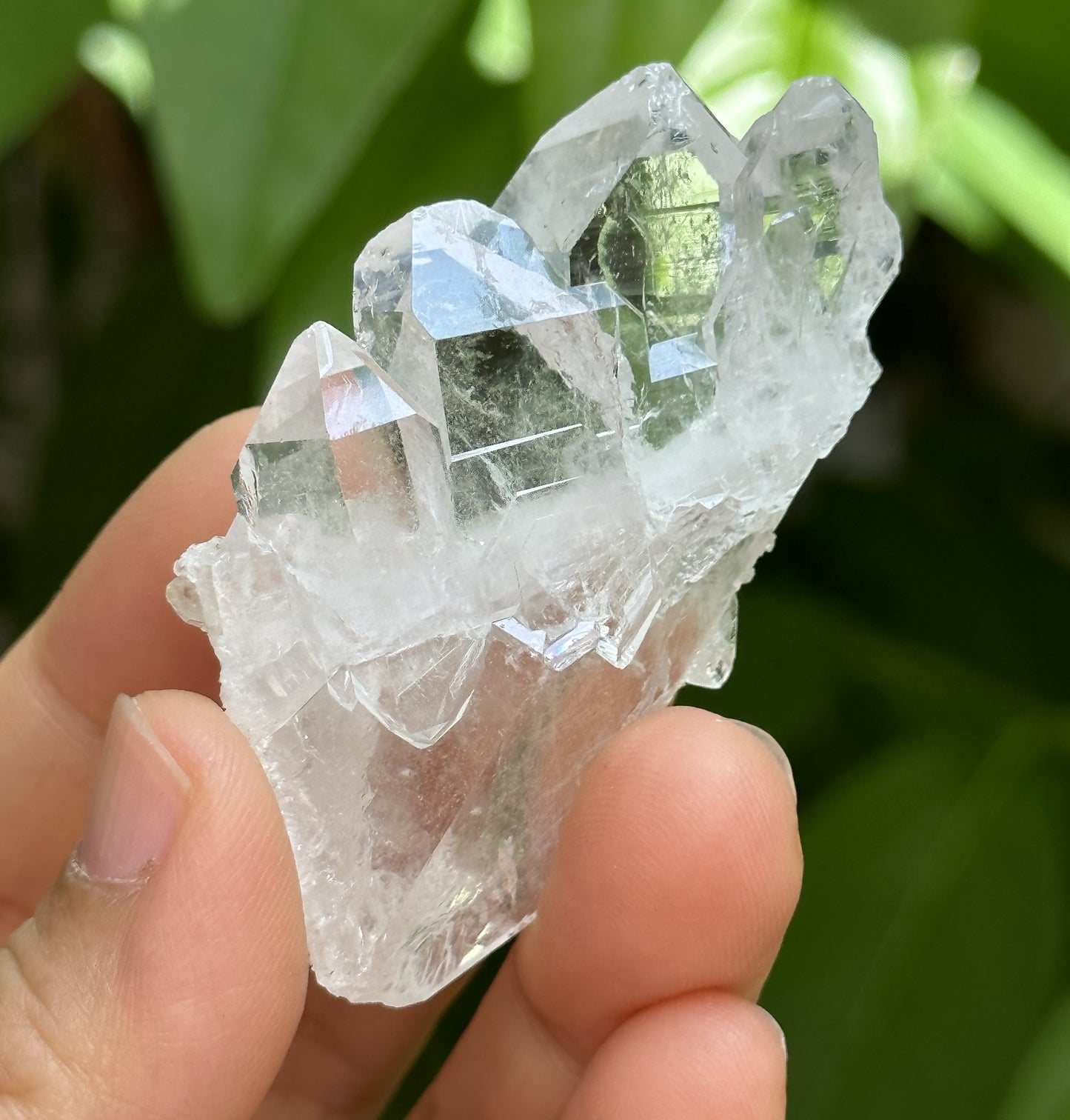 Clear Faden Quartz Tabular Crystal Cluster