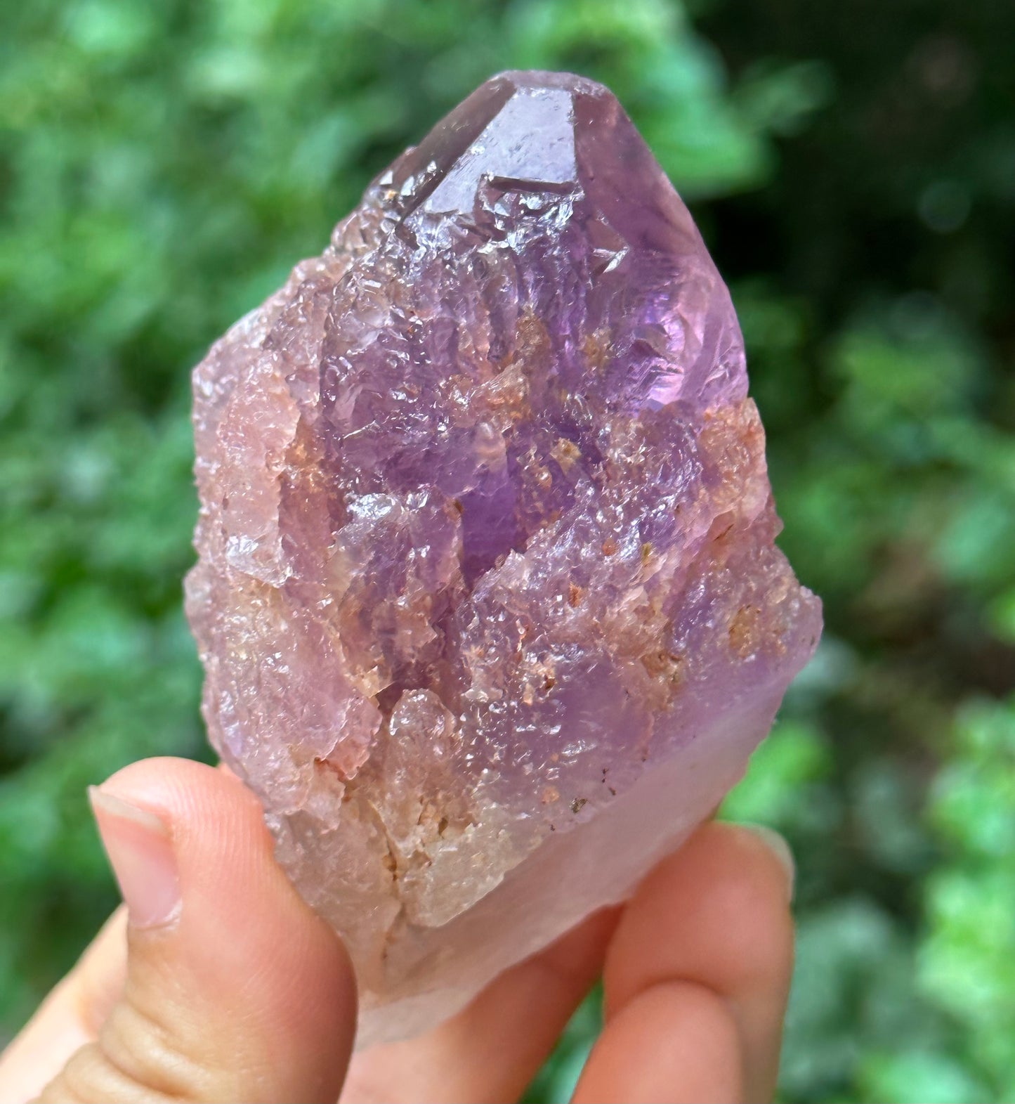 Rare Violet Nirvana Amethyst Quartz Crystal Point/Dissolution Quartz Amethyst/Clear Purple Amethyst/Rough Specimen/Energy Crystal-132 g