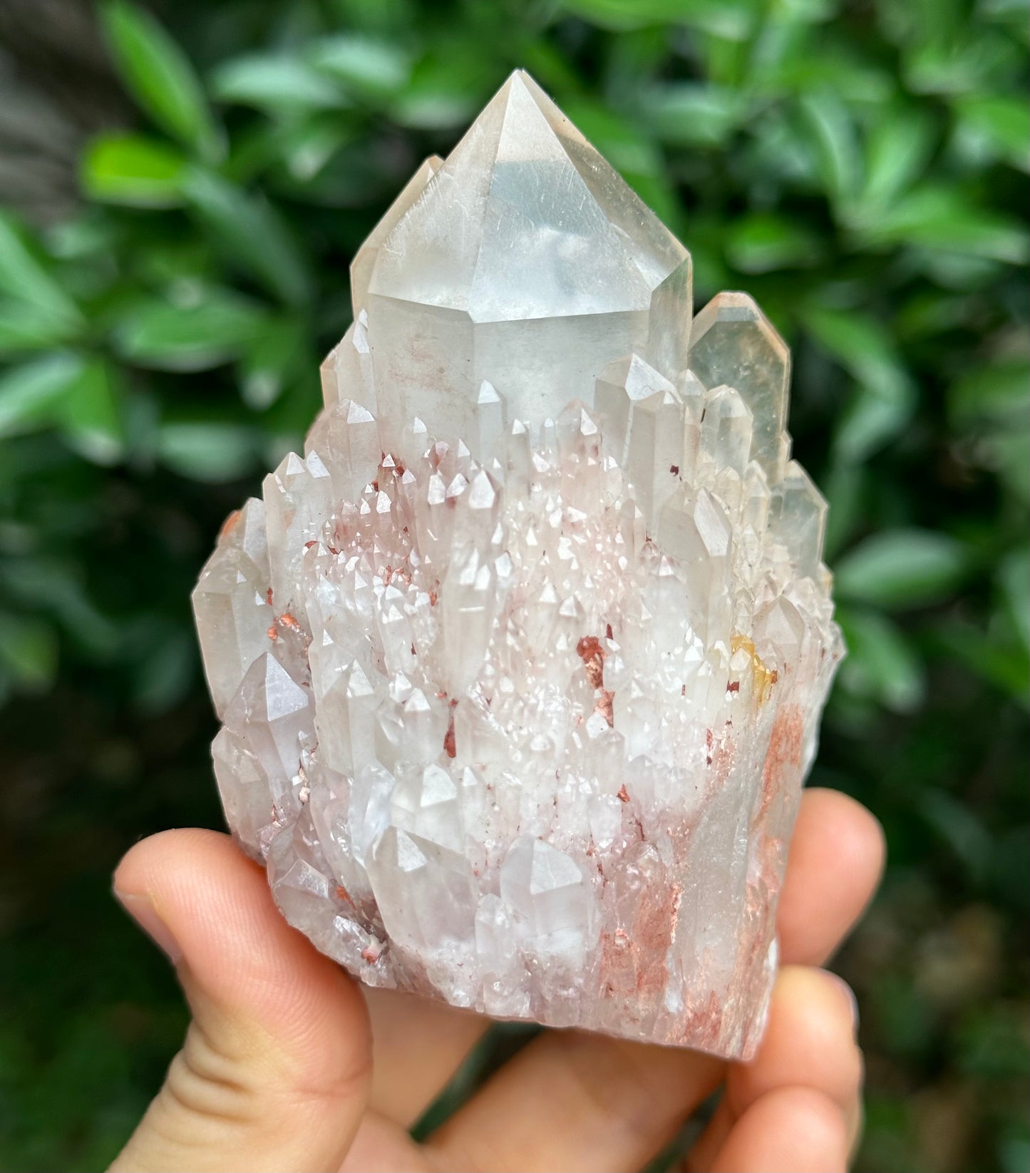 382 g Rare Clear Castle Quartz Cathedral Crystal Cluster