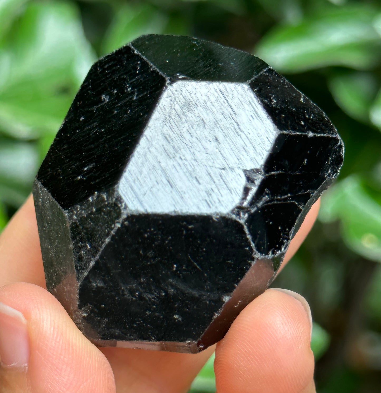 Rare Large Record-keeper Black Tourmaline Crystal Point/Shining Football Black Tourmaline Point/Healing Crystal and Stone-94 g