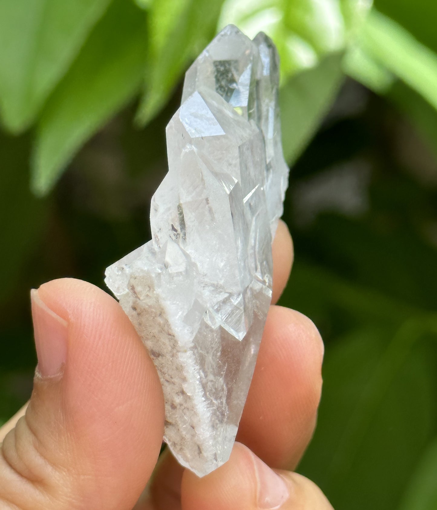 Clear Faden Quartz Tabular Crystal Cluster