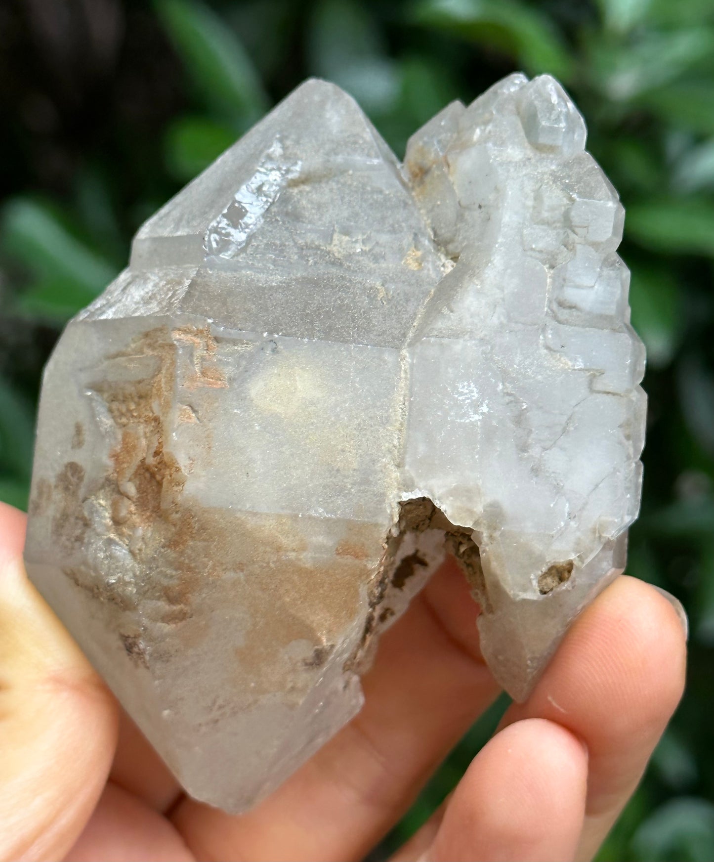 Natural Elestial Double Termintaed Tantric Twins Quartz Crystal Point/Yungui Quartz Crystal/Special gift/Soulmate Meditation Stone-176 g