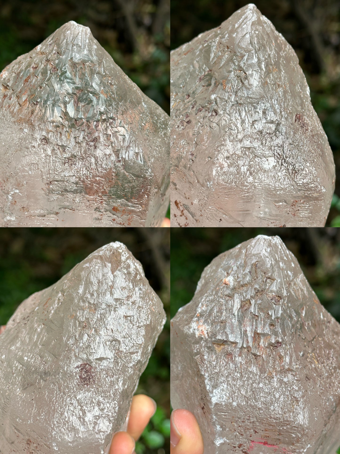 1227 g Rare Natural Nice Luster Record-keeper Himalayan Nirvana Crystal/Ice Clear Quartz/Self-healed Quartz Crystal from Tibet-139*106*59 mm 1227 g