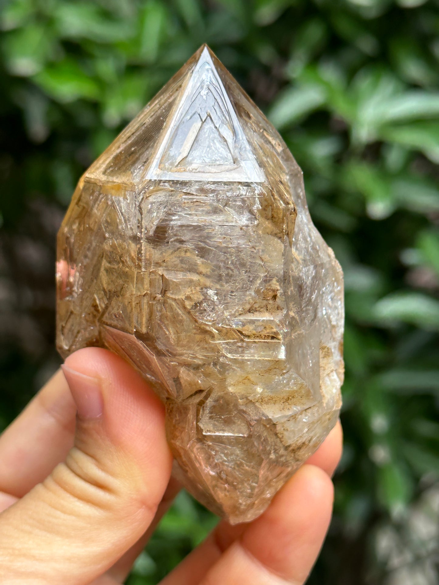 Rare Double Terminated Fenster Skeletal Quartz Crystal/Himalayan Energy Quartz Crystal-85*54*43 mm 188 g