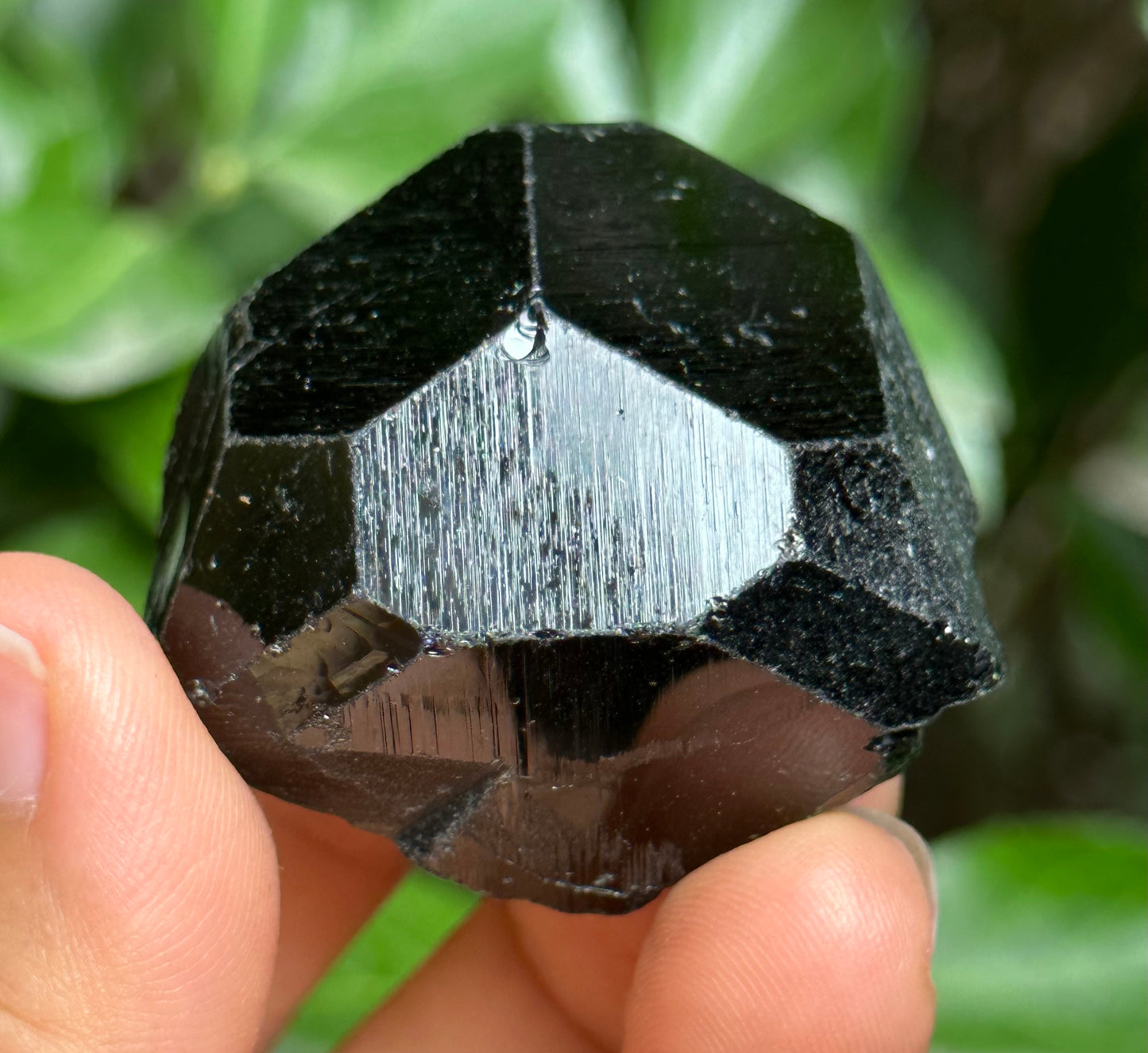 Rare Large Record-keeper Black Tourmaline Crystal Point/Shining Football Black Tourmaline Point/Healing Crystal and Stone-94 g