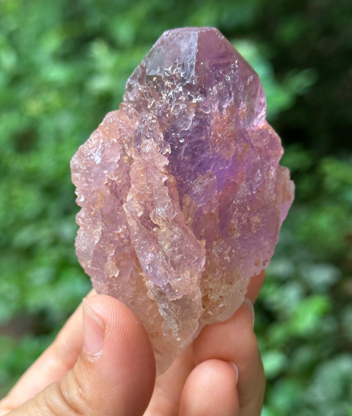 Rare Violet Nirvana Amethyst Quartz Crystal Point/Dissolution Quartz Amethyst/Clear Purple Amethyst/Rough Specimen/Energy Crystal-132 g