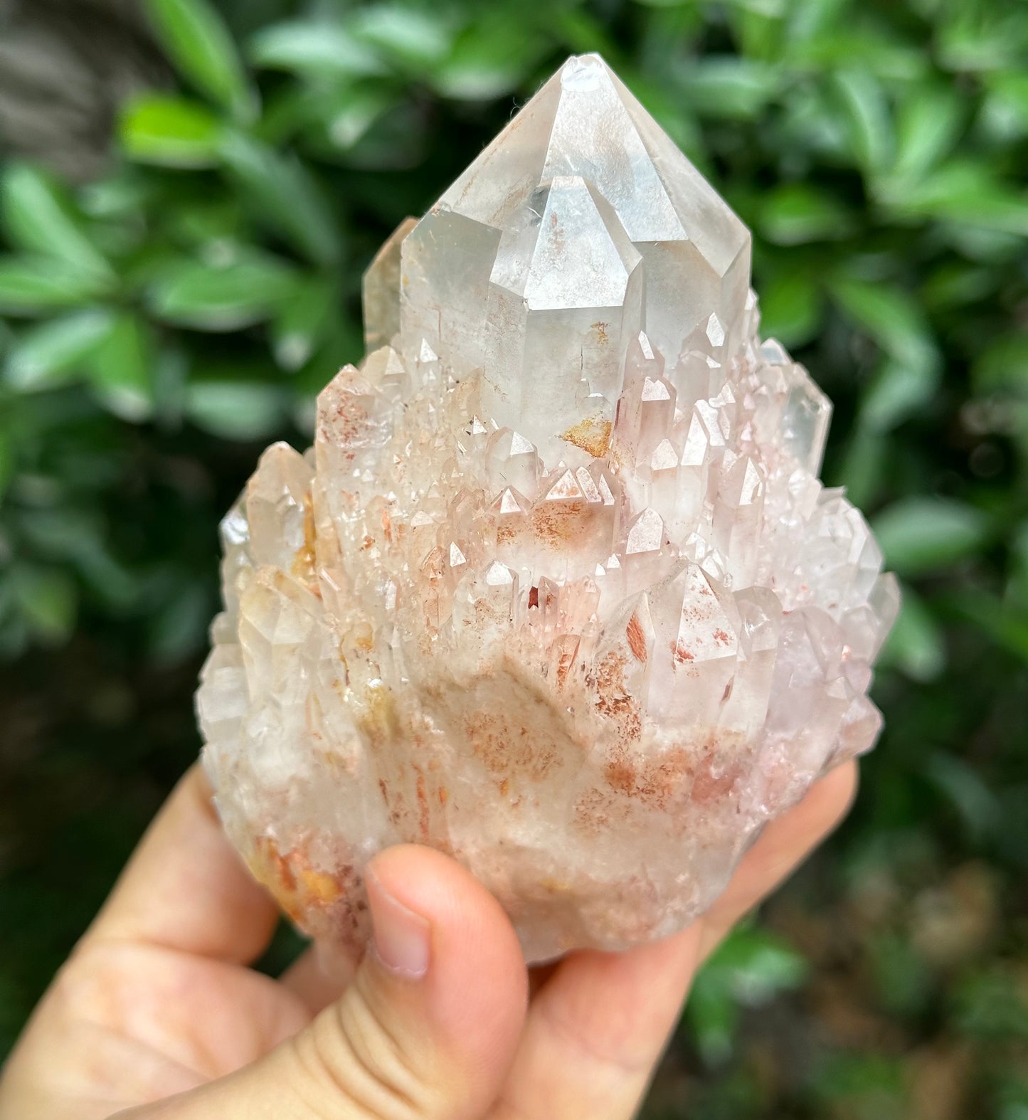 382 g Rare Clear Castle Quartz Cathedral Crystal Cluster