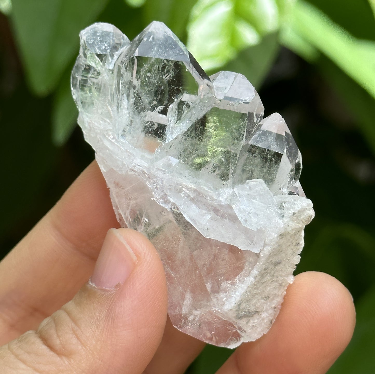 Clear Faden Quartz Tabular Crystal Cluster