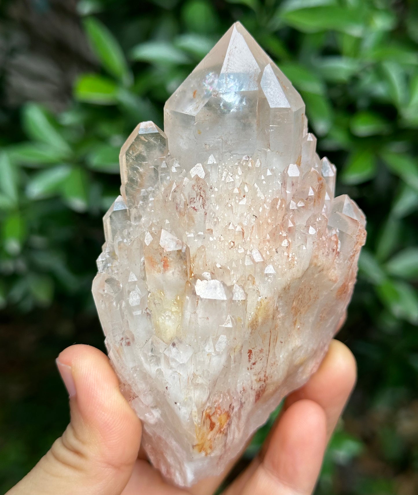 382 g Rare Clear Castle Quartz Cathedral Crystal Cluster