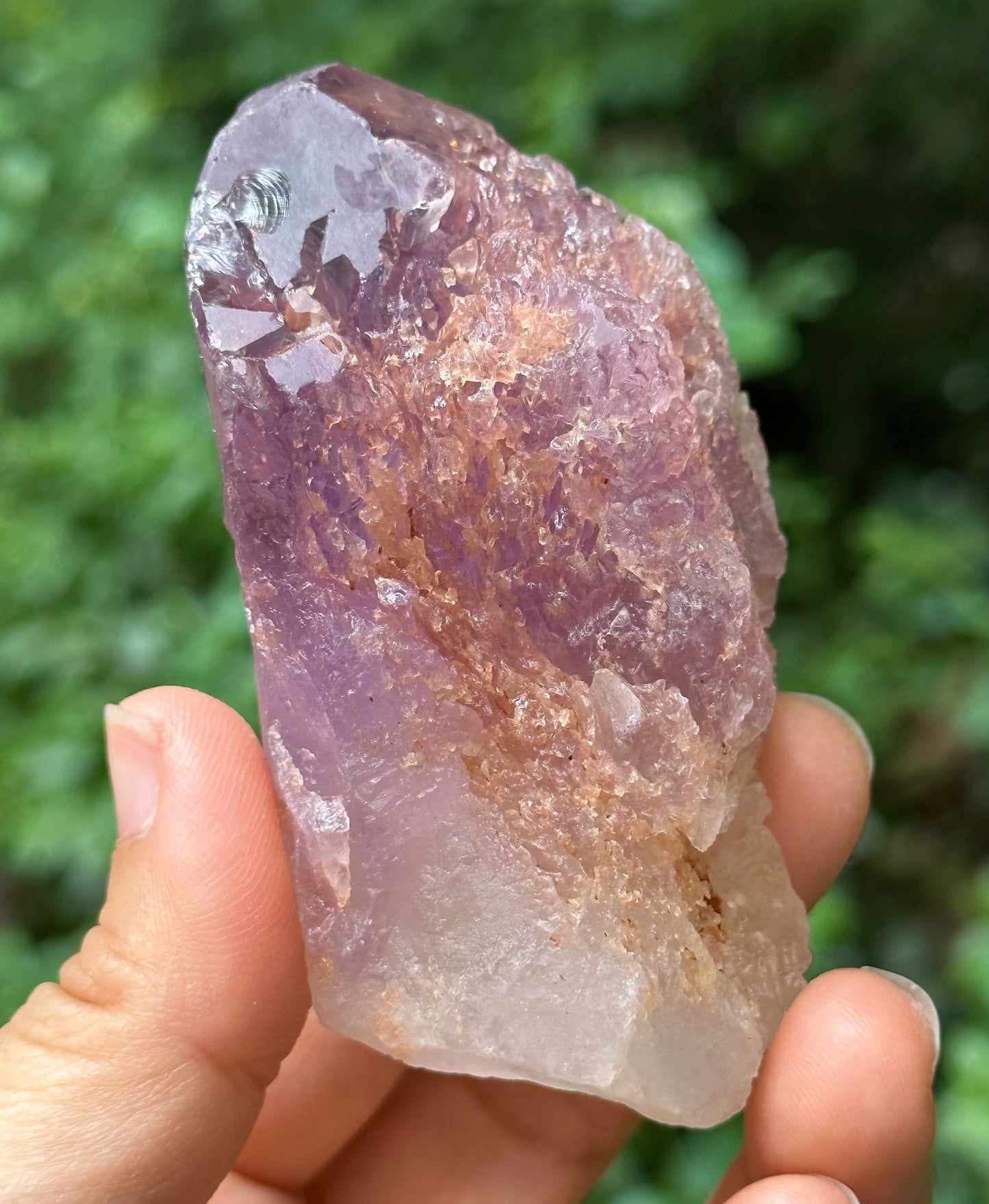 Rare Violet Nirvana Amethyst Quartz Crystal Point/Dissolution Quartz Amethyst/Clear Purple Amethyst/Rough Specimen/Energy Crystal-132 g