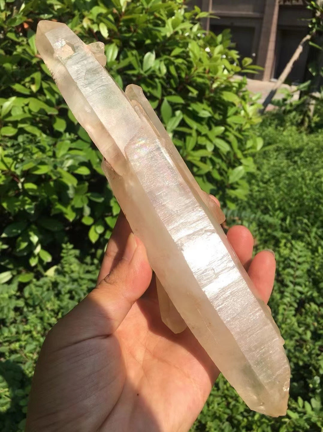 9 inches Double Terminated Floating Quartz Crystal Points