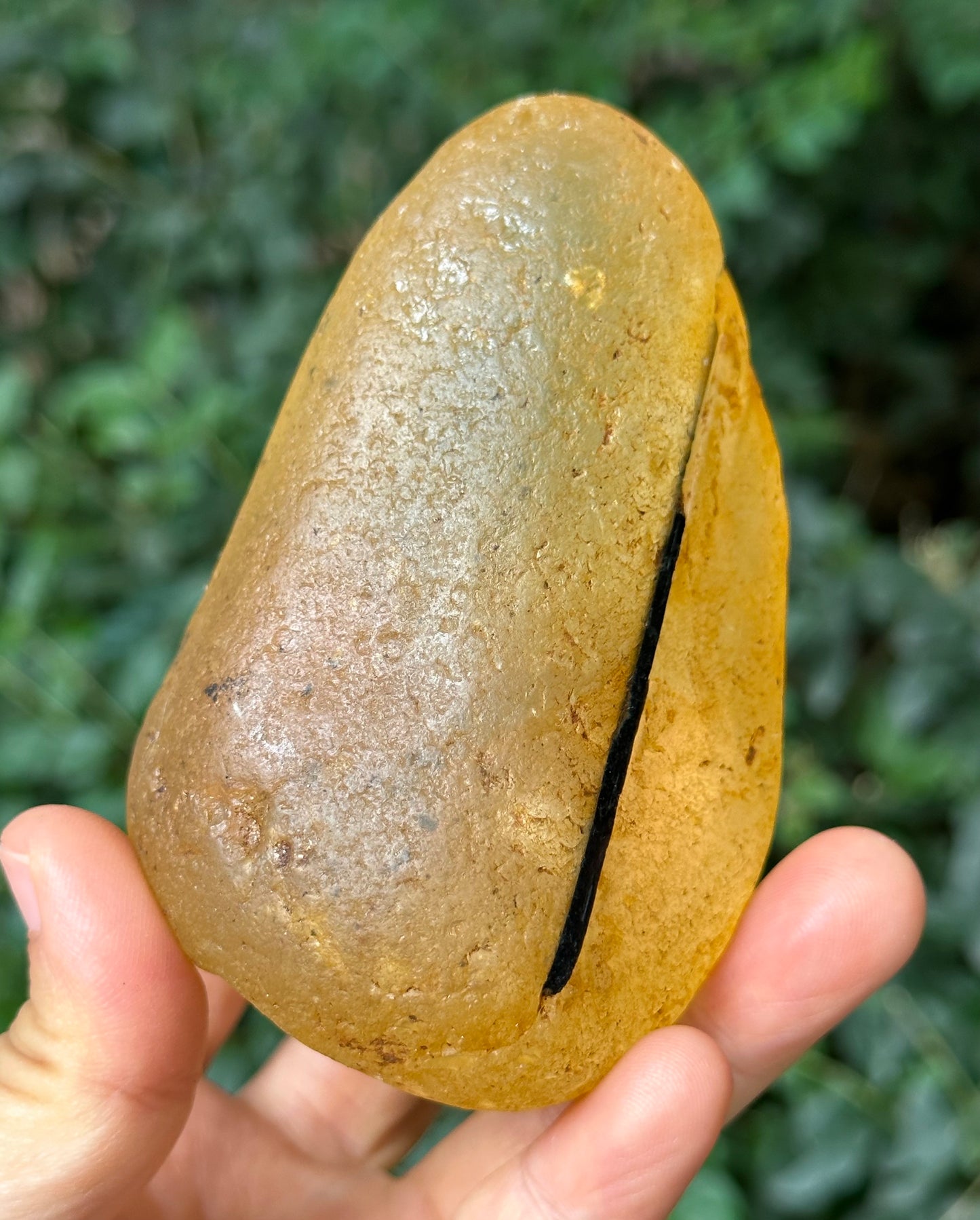 Natural Golden Surface River Tumbled Quartz Crystal Point +Black Tourmaline+Green Phantom /Tangerine Quartz/Yellow Stone/Special gift-380 g