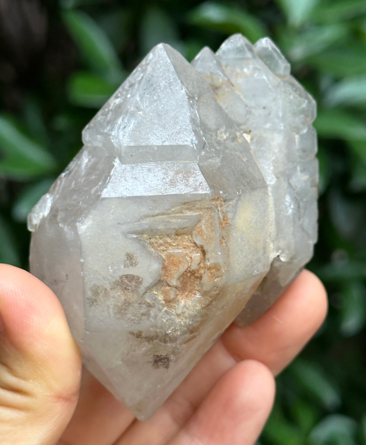 Natural Elestial Double Termintaed Tantric Twins Quartz Crystal Point/Yungui Quartz Crystal/Special gift/Soulmate Meditation Stone-176 g