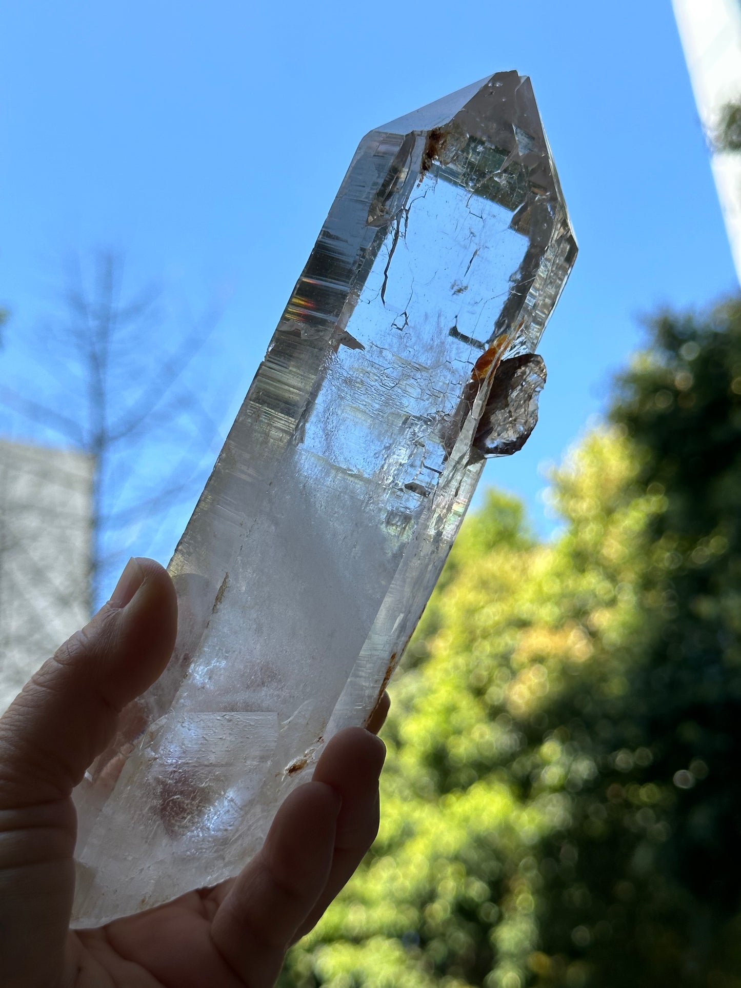 Large Clear Pakistan Macromosaic Crystal Quartz Point/Penetrator Crystal Tower/Crystal grid/Special gift/Meditation Stone-191*57*42mm 667g