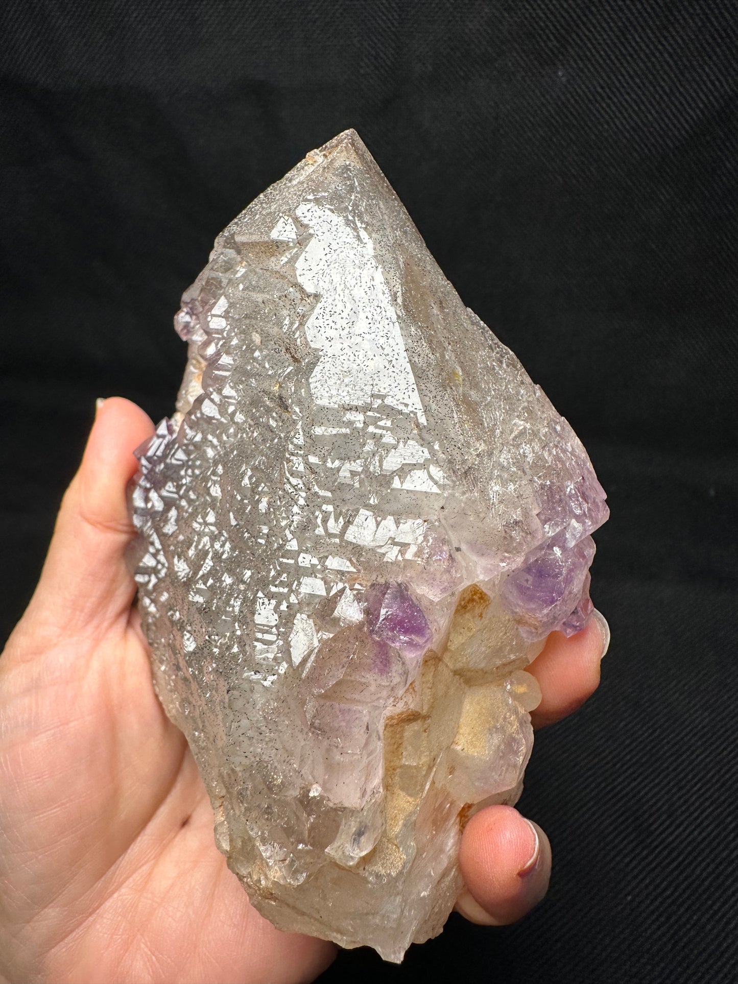 Rare Castle Amethyst Quartz Crystal Point