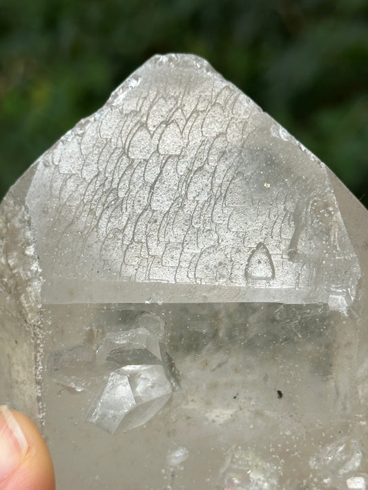 Rare Natural Himalayan Double Terminated Record-keeper Quartz Penetrator Crystal Ice Clear Crystal Quartz Point -140*80*72 mm 731 g