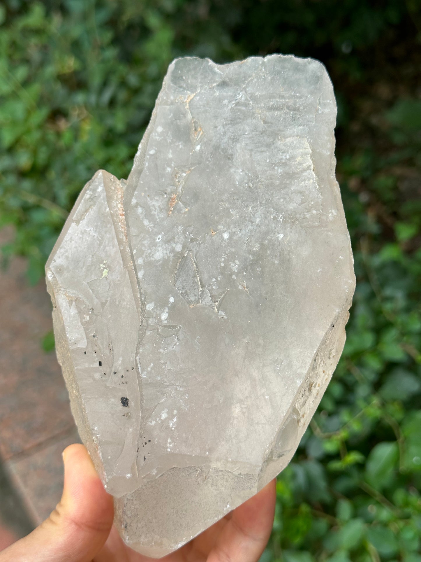 Raw Himalayan Master Record-keeper Quartz Double Terminated Twins Crystal Point/Clear Quartz Crystal from Tibet-171*94*62 mm 941 g