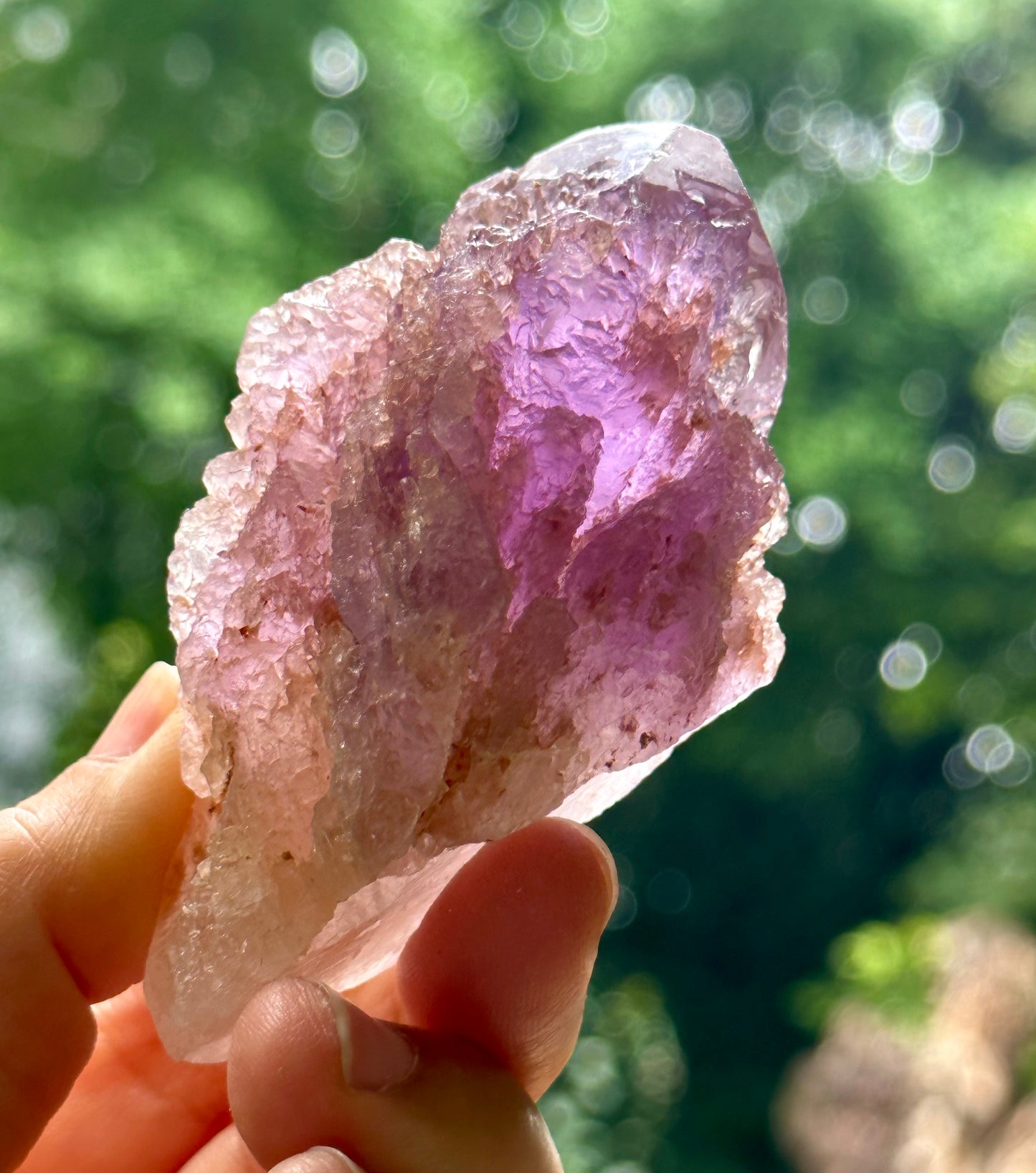 Rare Violet Nirvana Amethyst Quartz Crystal Point/Dissolution Quartz Amethyst/Clear Purple Amethyst/Rough Specimen/Energy Crystal-132 g