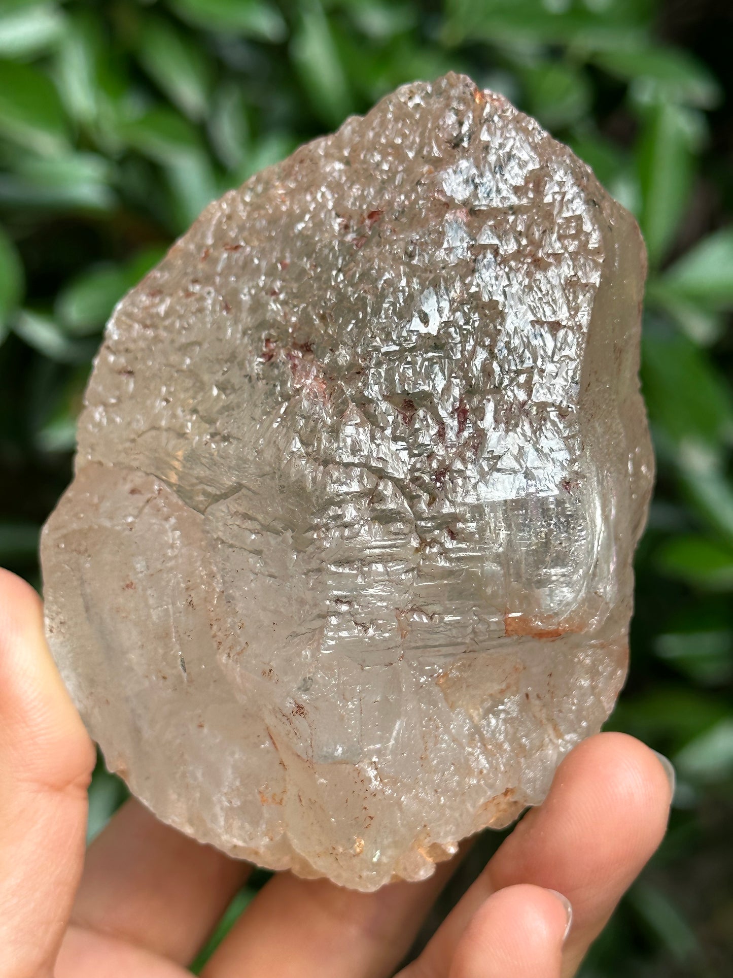 Rare Record-keeper Himalayan Nirvana Crystal/Ice Clear Quartz Point/Self-healed Quartz Crystal from Tibet-89*69*59 mm  456 g