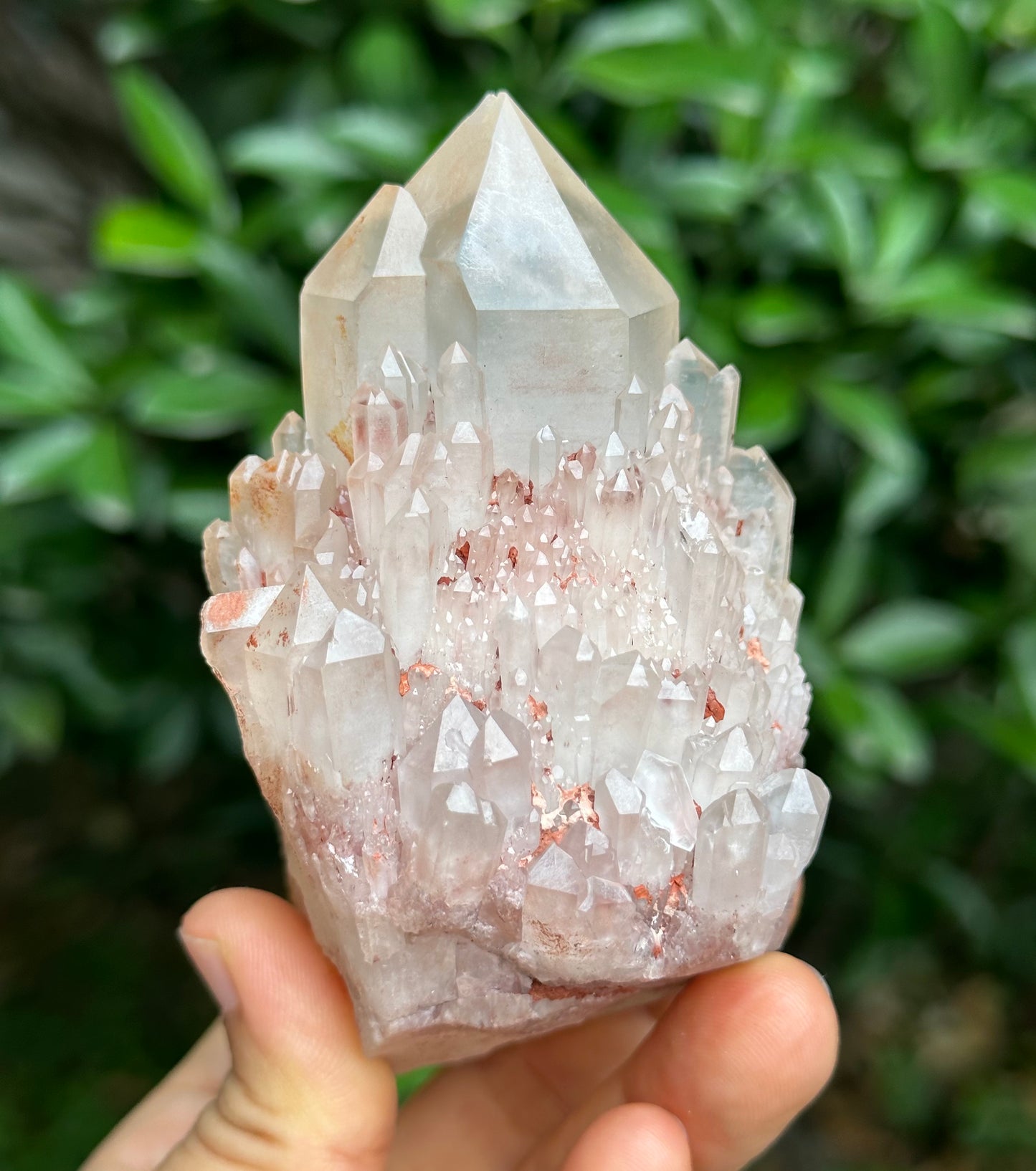 382 g Rare Clear Castle Quartz Cathedral Crystal Cluster