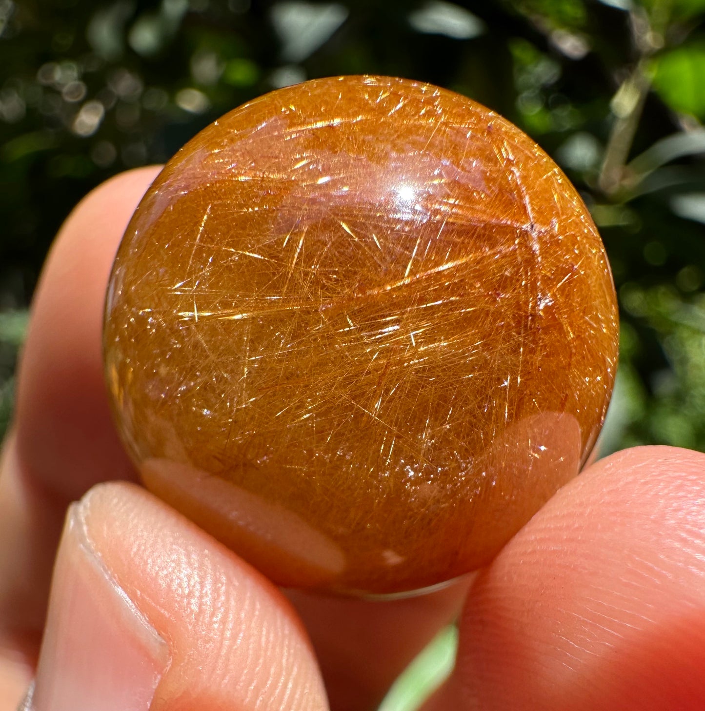 Shining Clear Golden Rutilated Quartz Sphere/Rutile Quartz sphere/Multi-inclusions Gold Needles included Crystal Ball/Special gift-23 mm