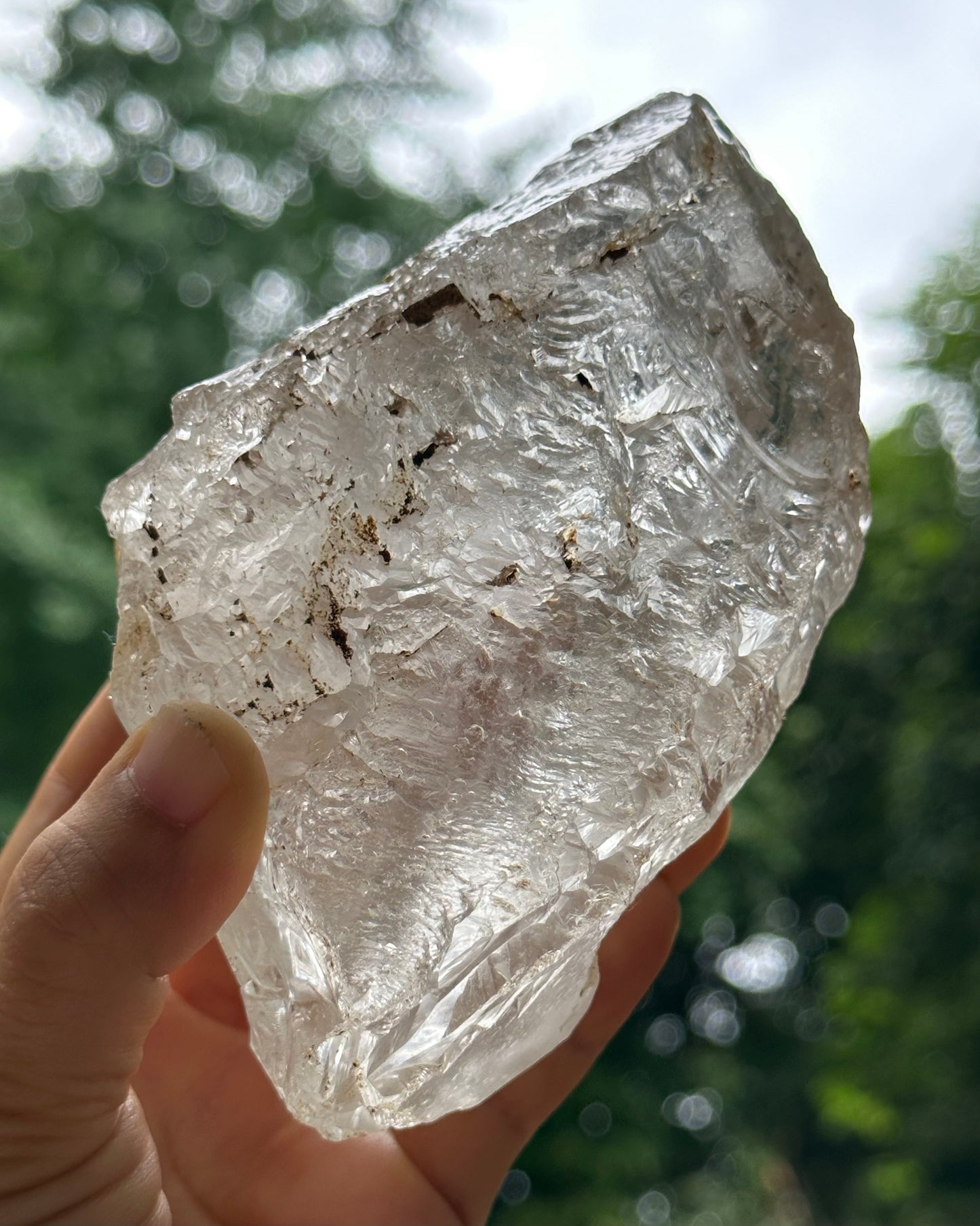 Rare Record-keeper Himalayan Nirvana Double Terminated Crystal Quartz Point/Self-healed Clear Quartz from Tibet-123*79*63 mm 592 g