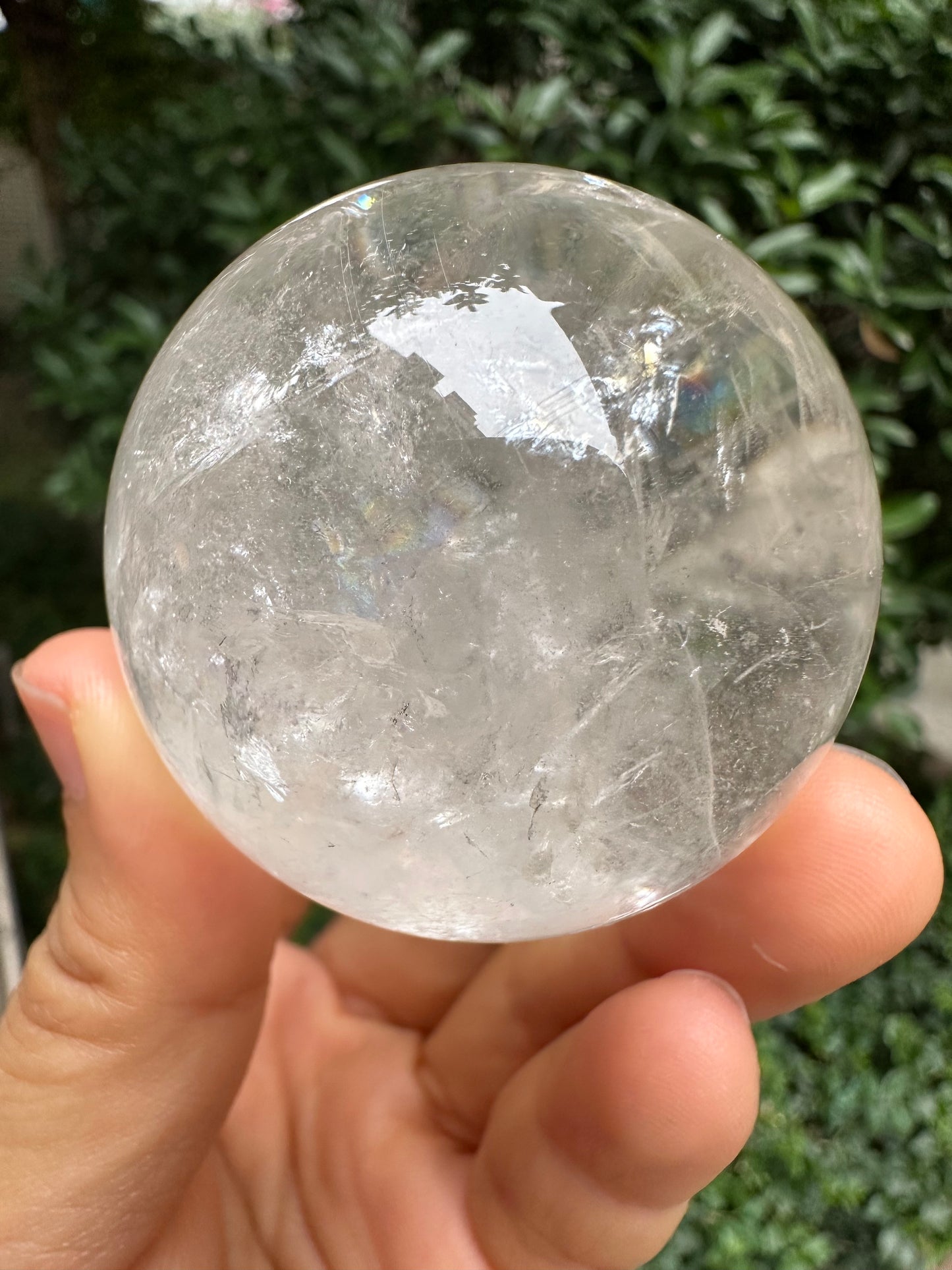 2" Rare Large Clear Inner Child Crystal Grow Inside Quartz Crystal Sphere/Inner Crystals Included in Clear Quartz Ball/Energy Quartz-50 mm