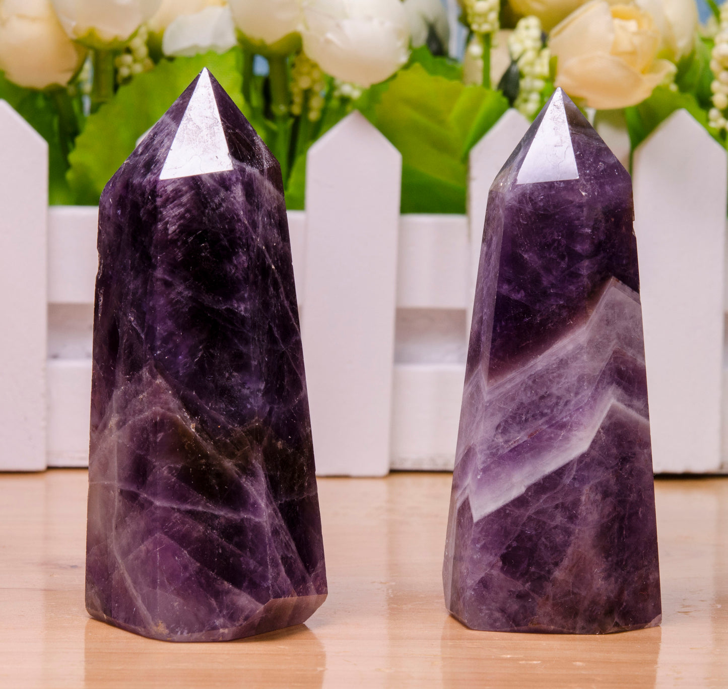 Magic Amethyst Quartz Crystal Point Towers