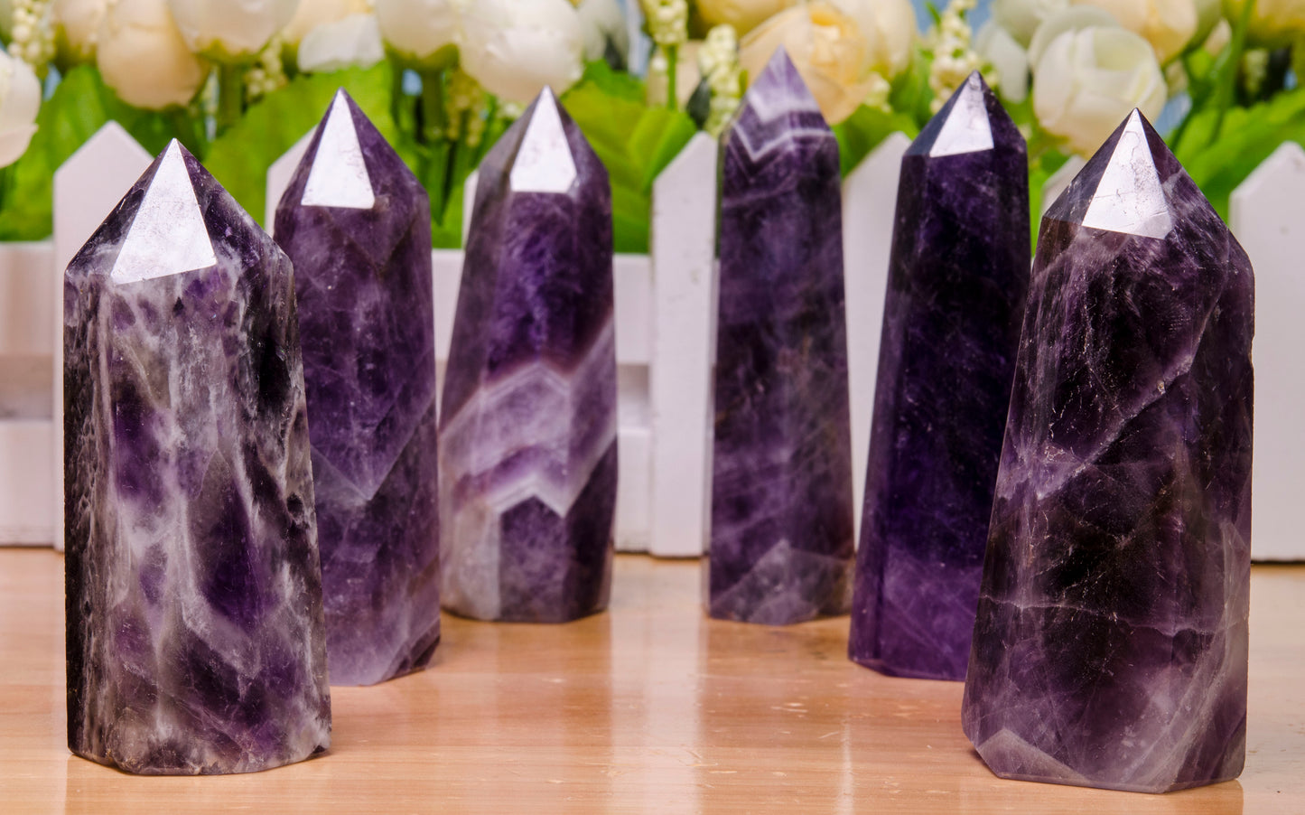 Magic Amethyst Quartz Crystal Point Towers