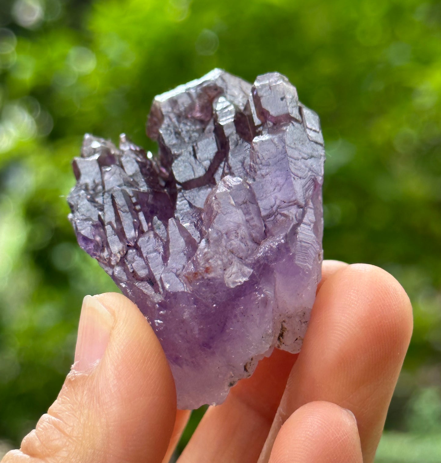 Rare Castle Super 7 Amethyst Quartz Scepter Crystal Cluster Point/Red Lepidocrocite Inclusion Mica Harlequin-crystal healing-54*38*29 mm 63g