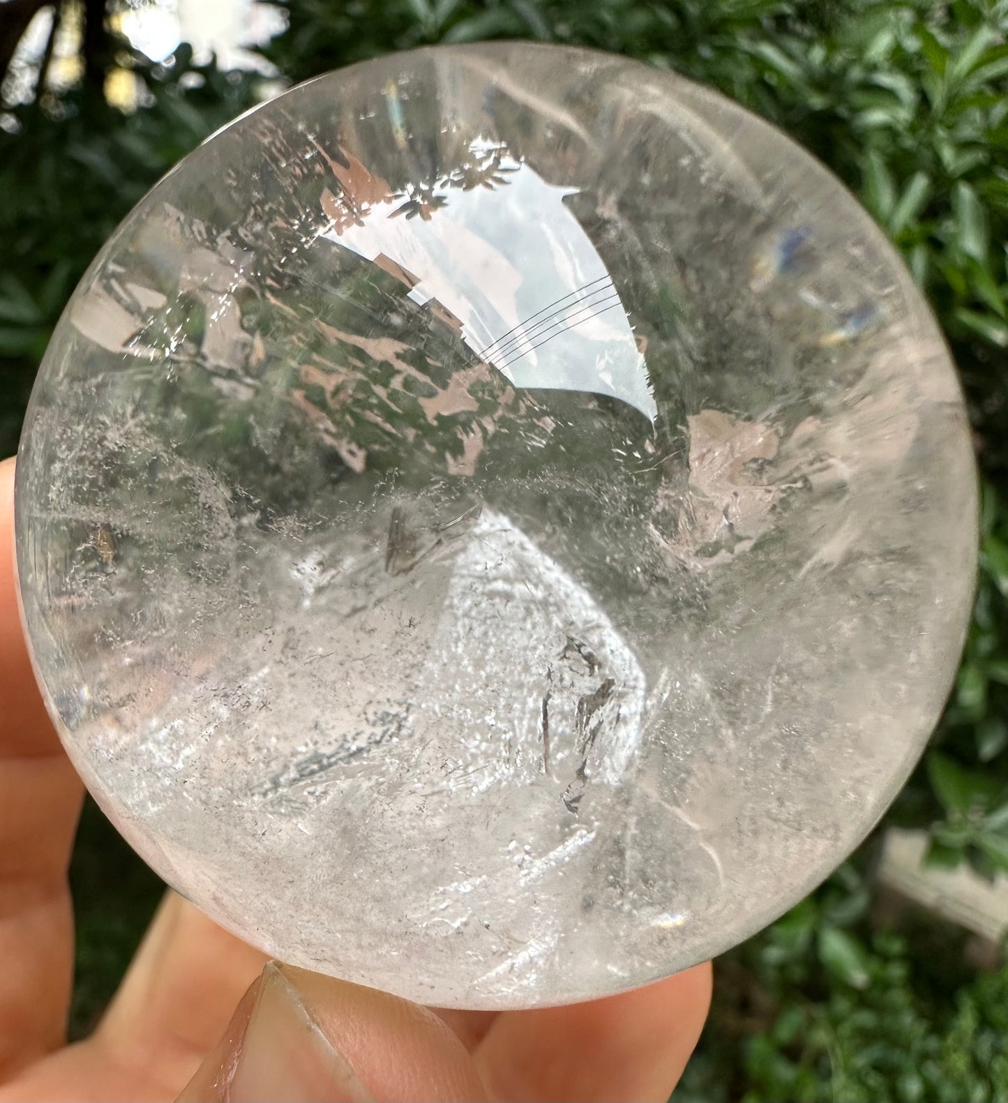 2.2" Rare Large Clear Inner Child Crystal Grow Inside Quartz Crystal Sphere/Inner Crystals Included in Clear Quartz Ball/Energy Quartz-56 mm